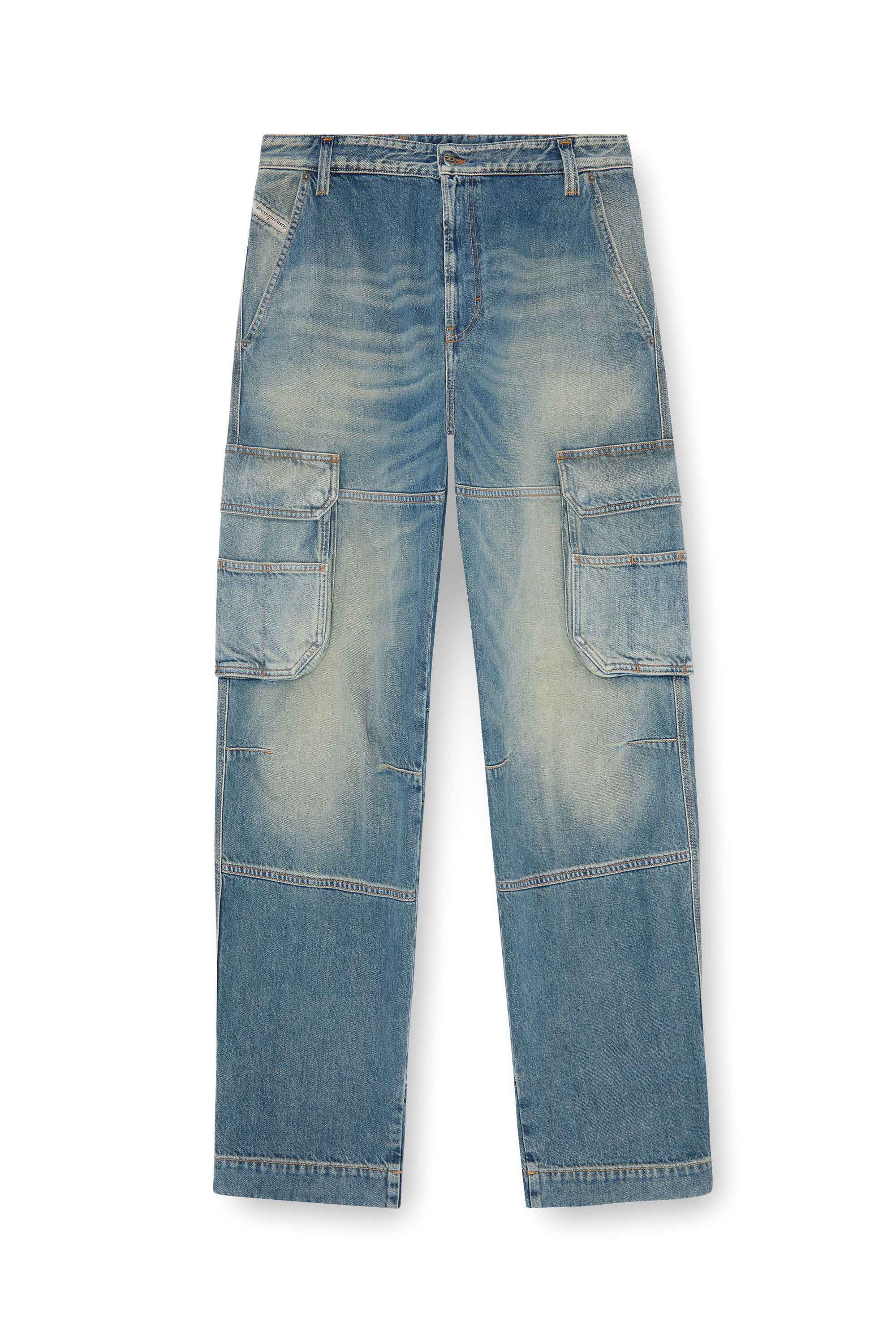 Diesel - Man's Relaxed Jeans D-Fish 09J83, Light Blue - 2