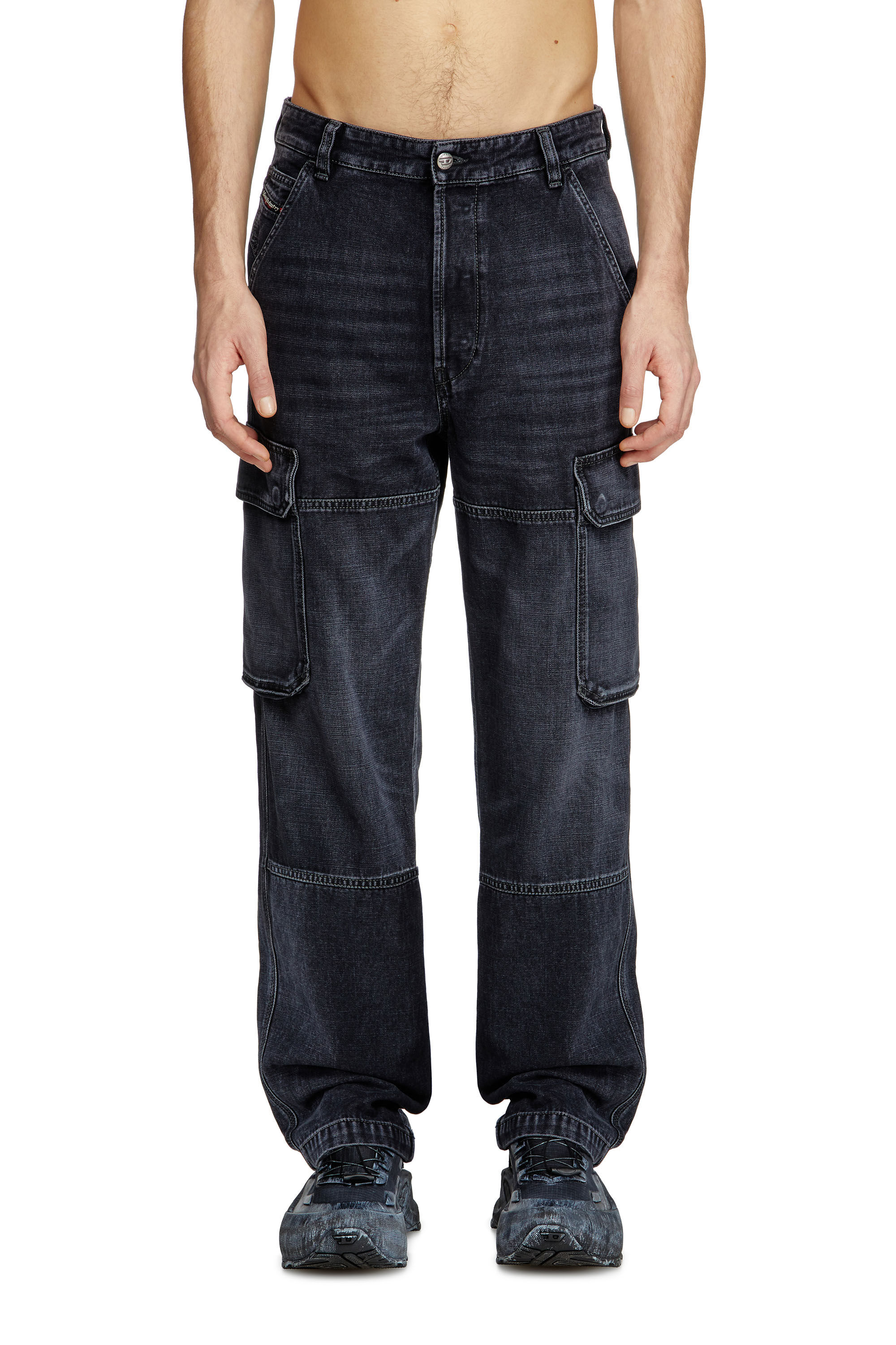 Diesel - Man's Regular Jeans D-Uty 007Z9, Black/Dark grey - 3