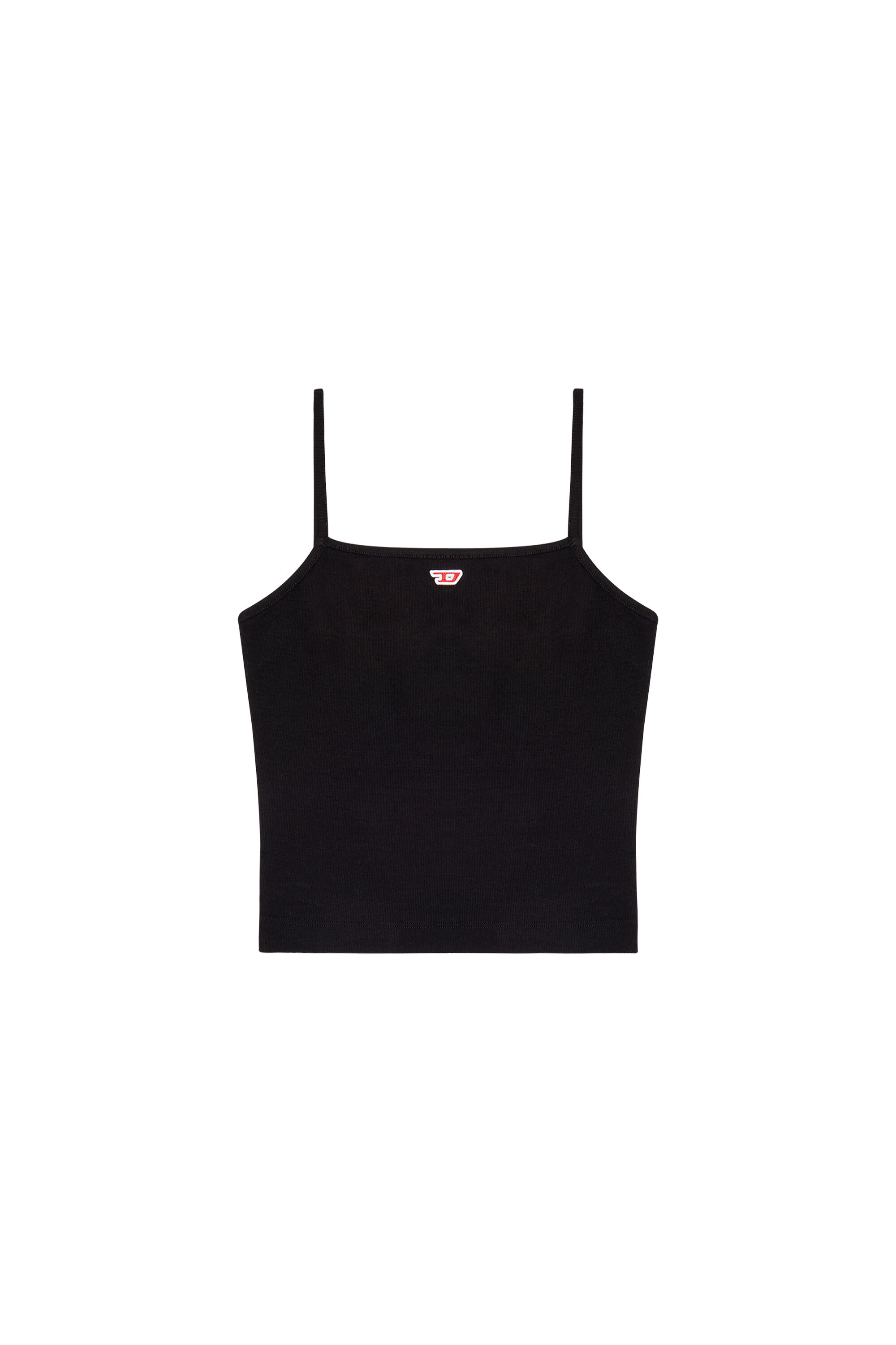 Diesel - T-HOP-D, Woman's Cami top with embroidered D patch in Black - 2