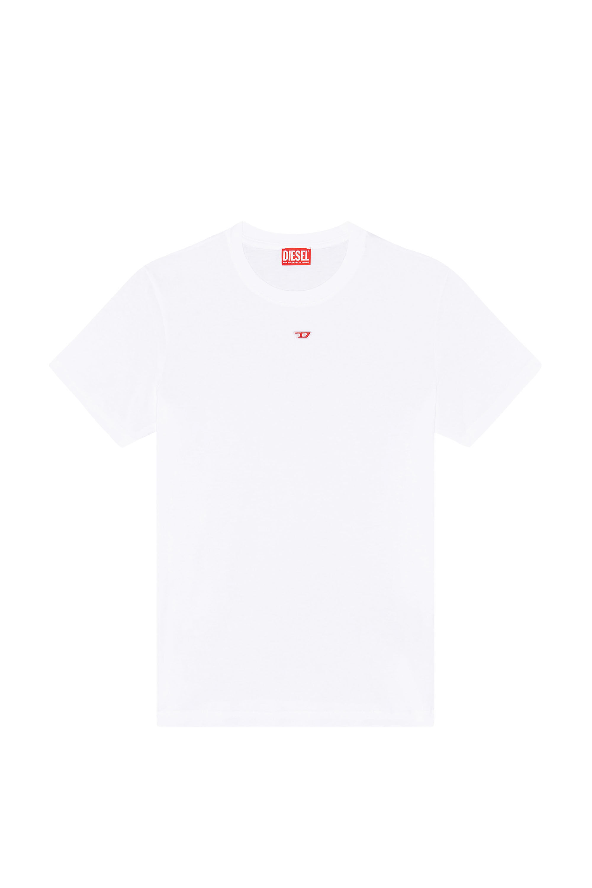 Diesel - T-DIEGOR-D, Man's T-shirt with D patch in White - 2