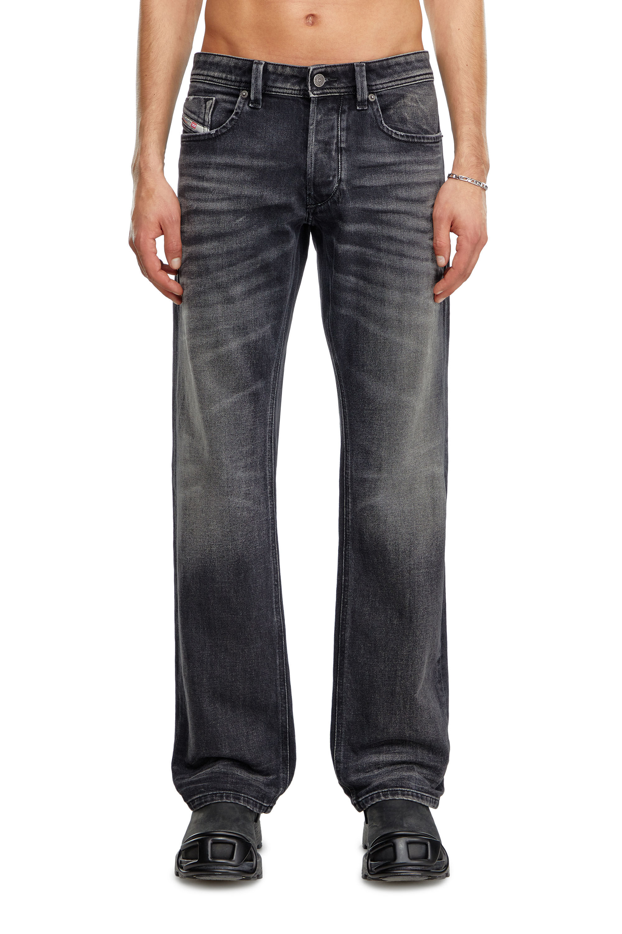 Diesel - Man's Regular Jeans 1985 Larkee 09J65, Black/Dark grey - 3