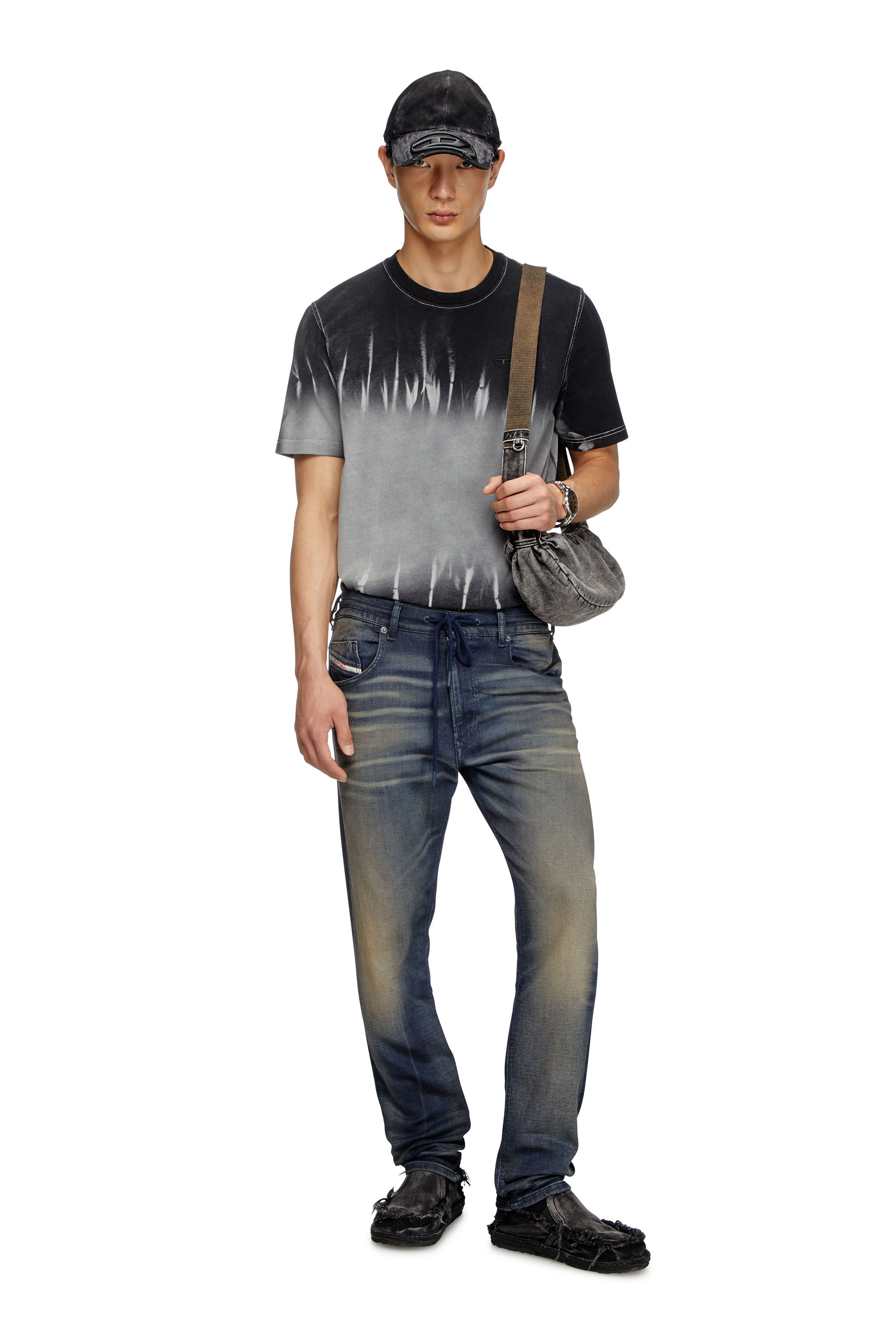 Diesel - Man's Regular 2032 D-Krooley Joggjeans® 068PM, Dark Blue - 1