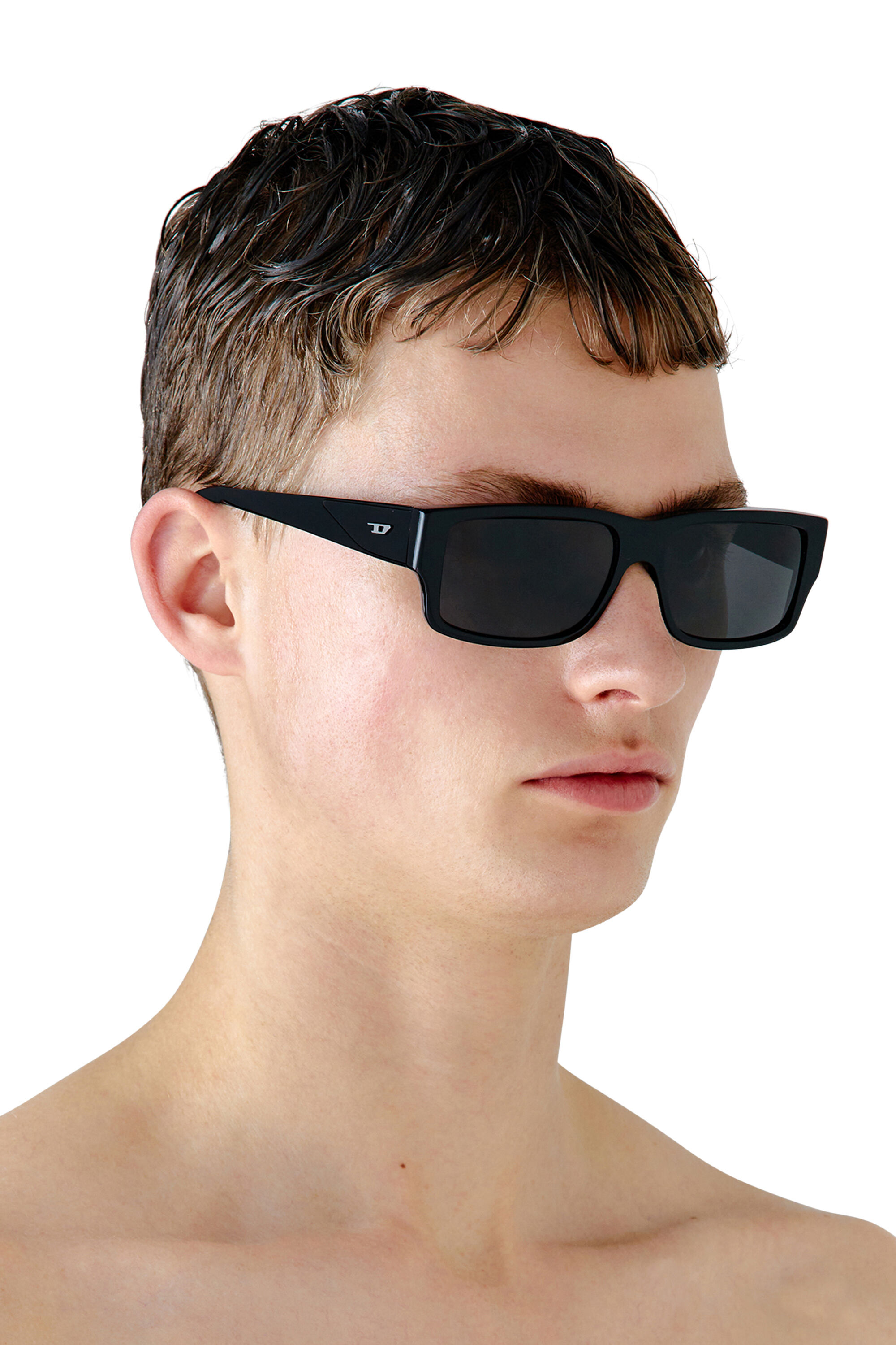 Diesel - 0DL2003 SIZE 57, Man's Rectangle sunglasses in Dark grey - 4