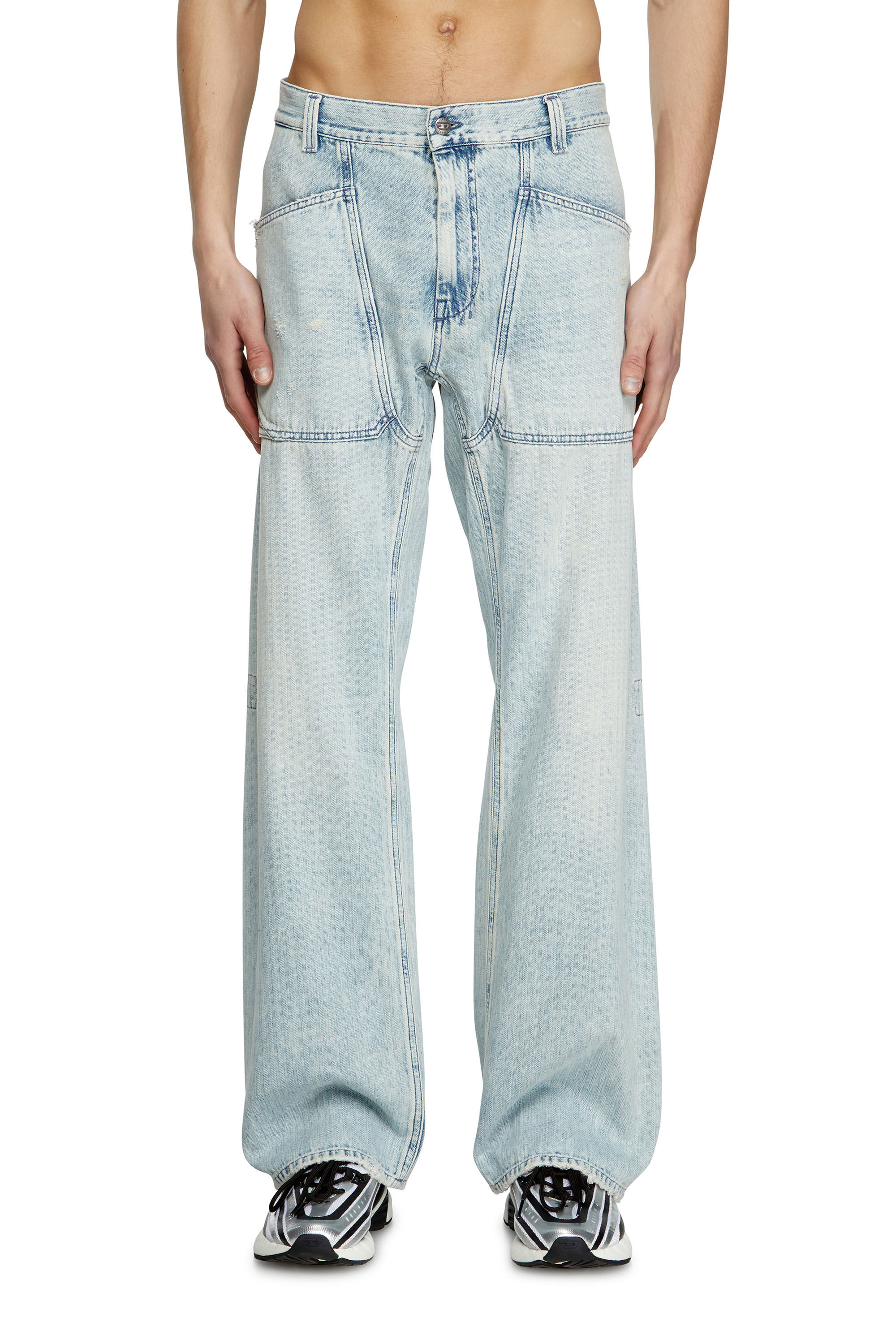 Diesel - Man's Relaxed Jeans D-Zeta 09L60, Light Blue - 3