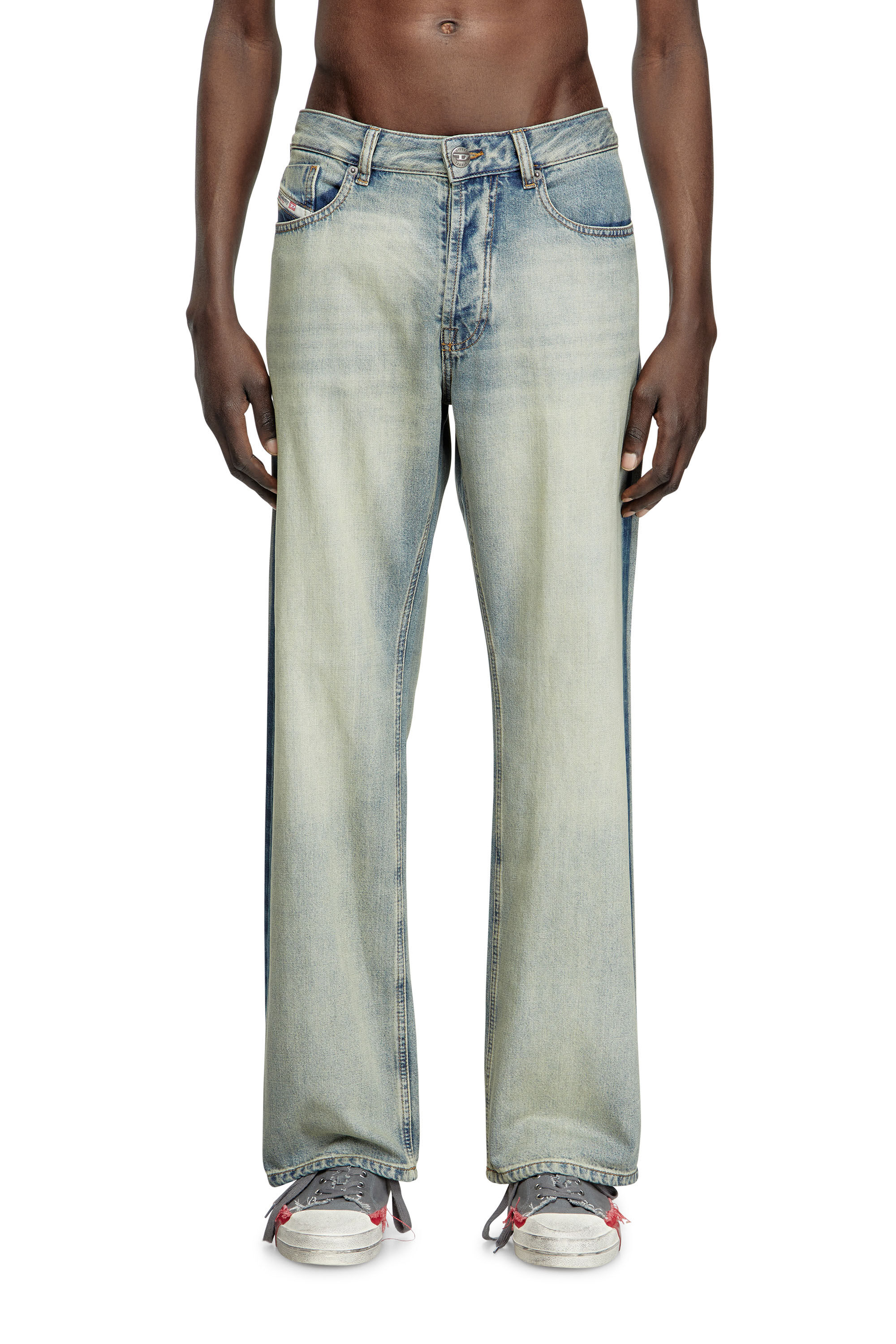 Diesel - Man's Relaxed Jeans 1980 D-Eeper 0ABDF, Light Blue - 3