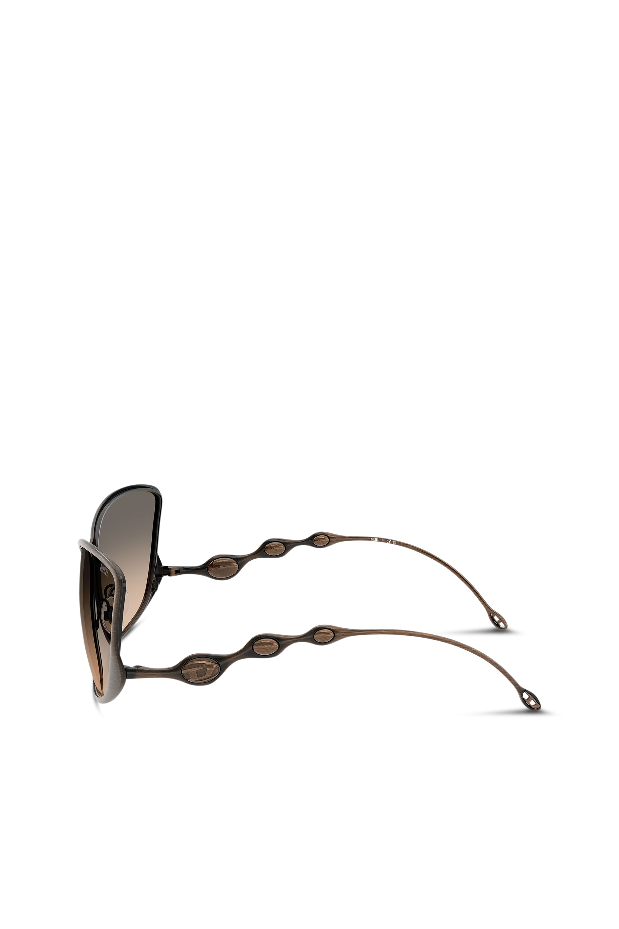 Diesel - 0DL1013, Unisex's Rectangle sunglasses in Brown - 3