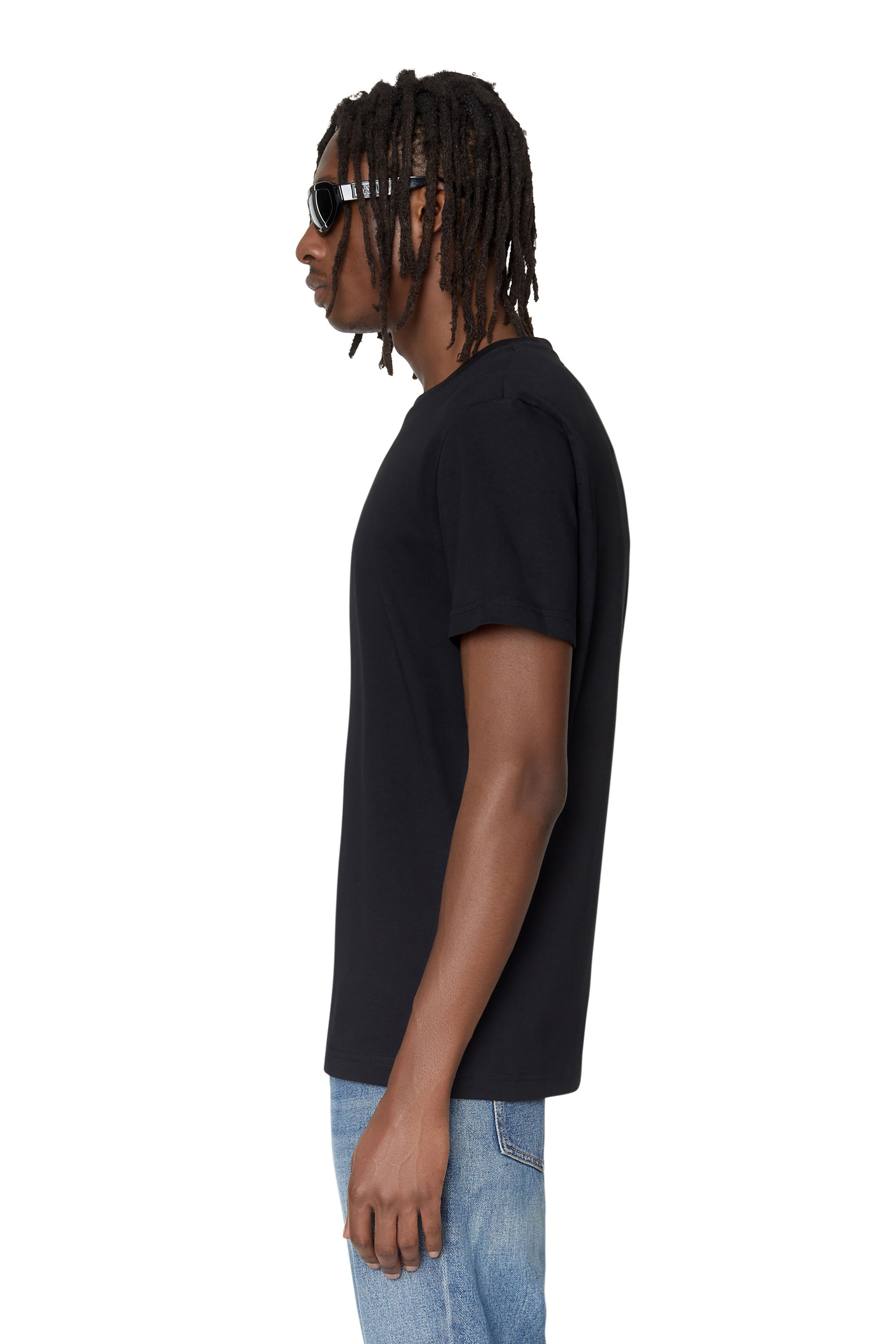 Diesel - T-DIEGOR-D, Man's T-shirt with D patch in Black - 6