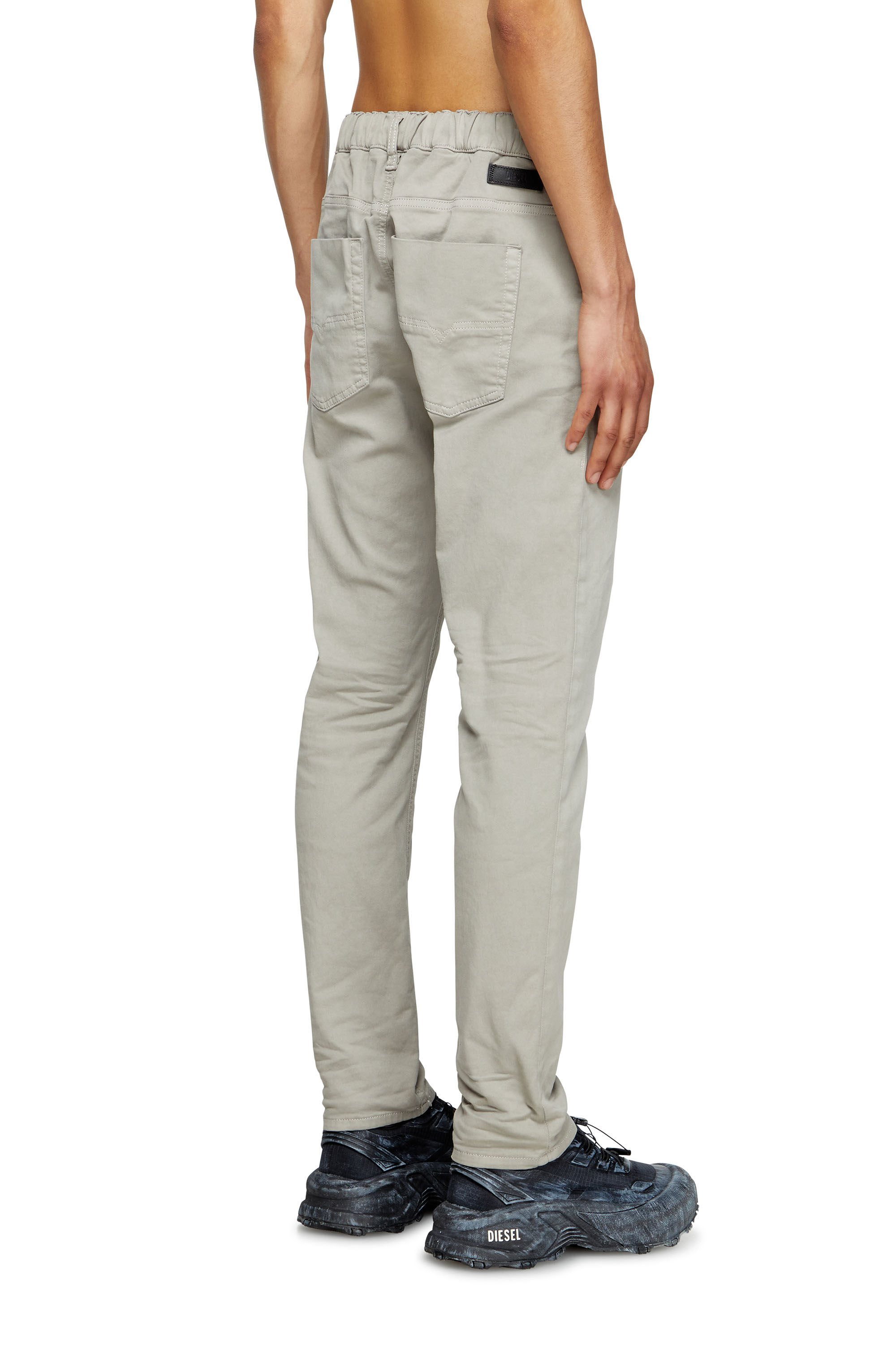 Diesel - Man's Regular 2030 D-Krooley Joggjeans® 0670M, Light Grey - 4