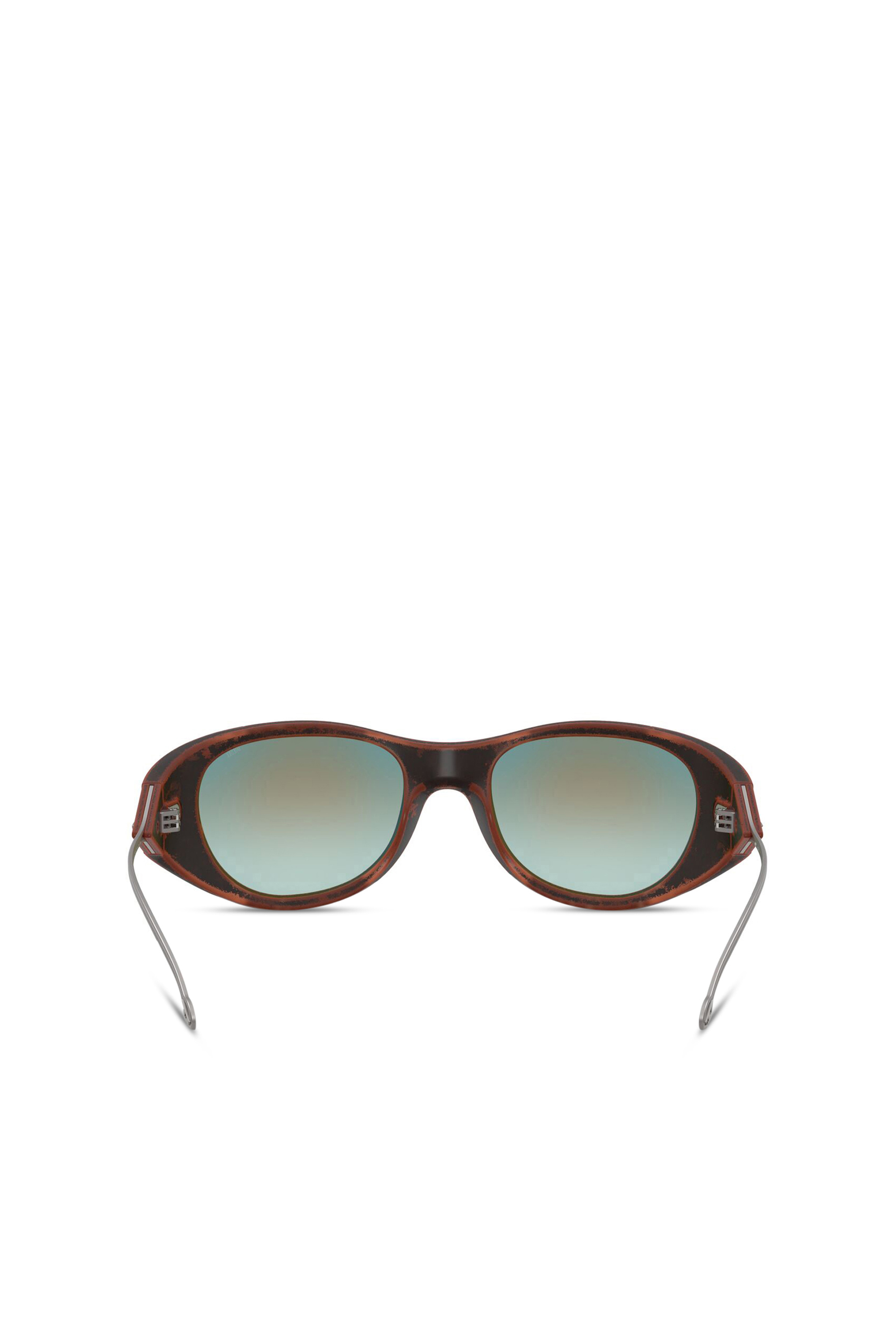 Diesel - 0DL3003, Unisex's Iconic oval sunglasses in Orange/Grey - 4