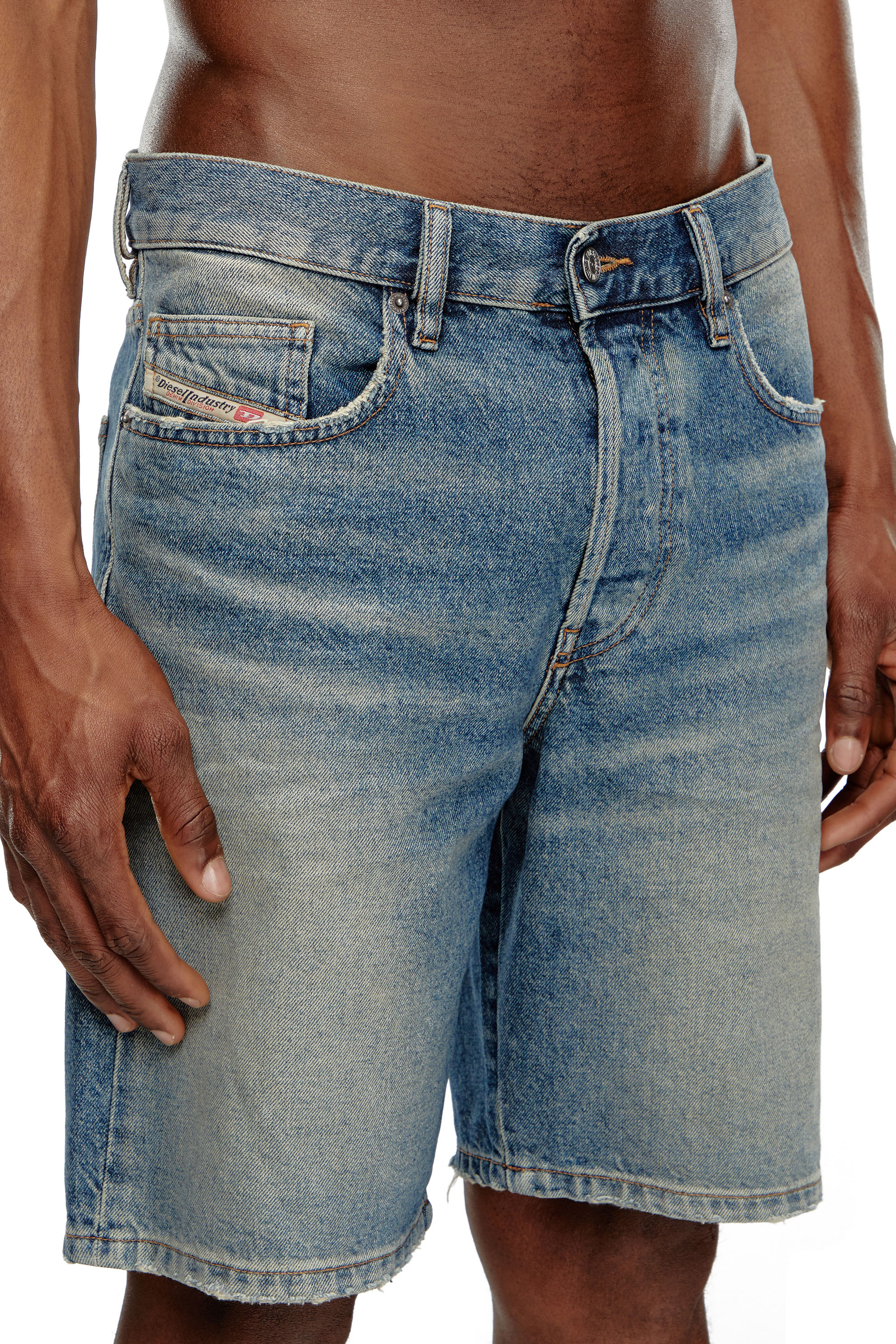 Diesel - REGULAR-SHORT, Man's Denim shorts in Medium blue - 5