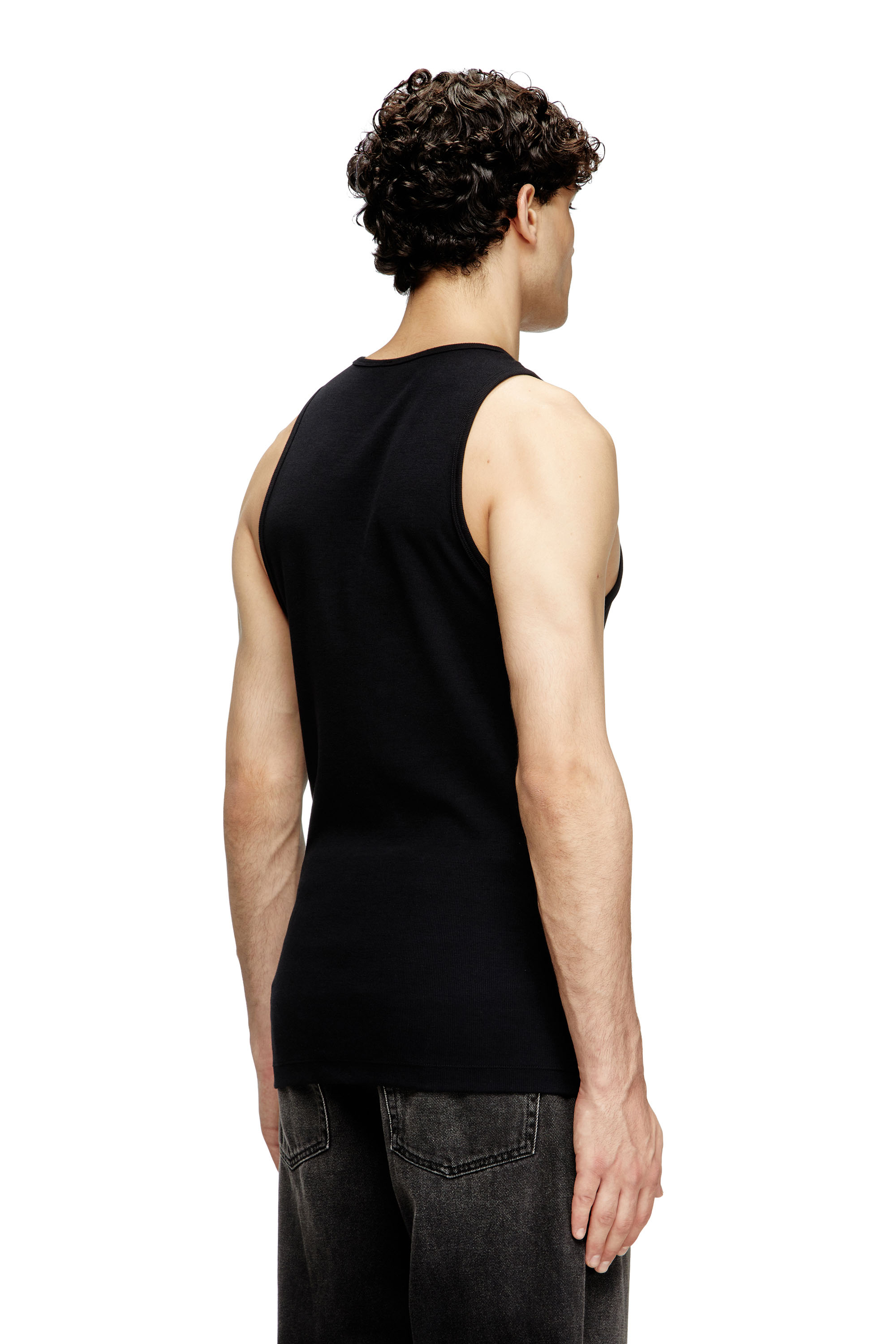 Diesel - T-LIFTY-D, Man's Tank top with mini D logo patch in Black - 4
