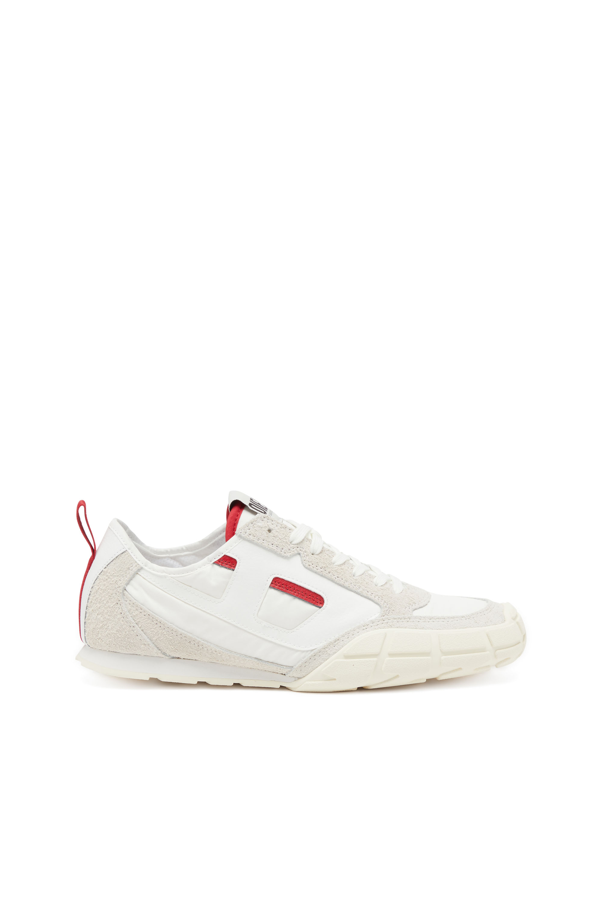 Diesel - S-PAGODHA LOW, Man's S-Pagodha-Sneakers in leather, suede and ripstop in White/Red - 2