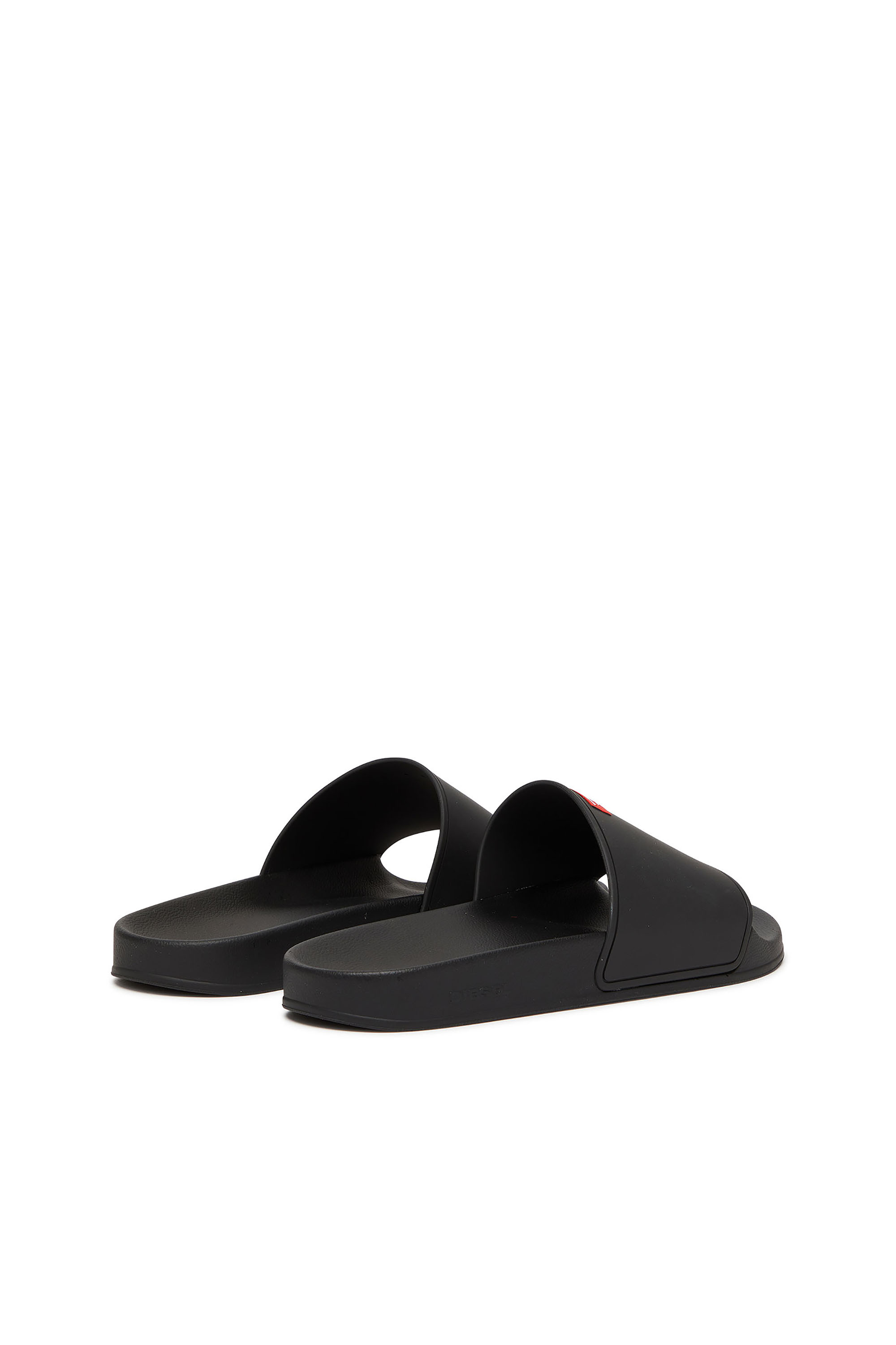Diesel - SA-SWIM, Man's Rubber pool slides with D logo in Black - 3