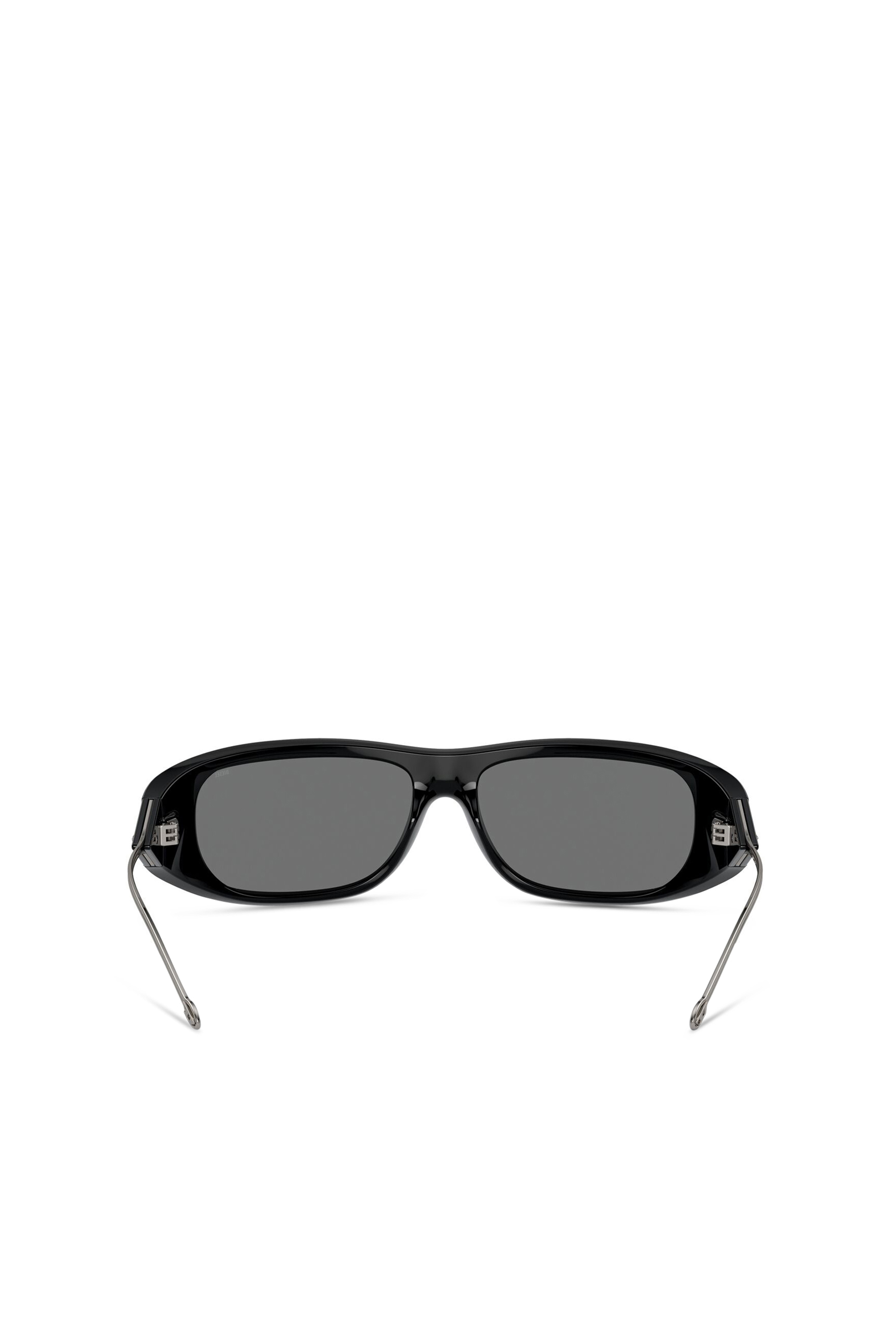 Diesel - 0DL3001 SIZE 61, Unisex's Wraparound style sunglasses in Black/Flash mirror - 4