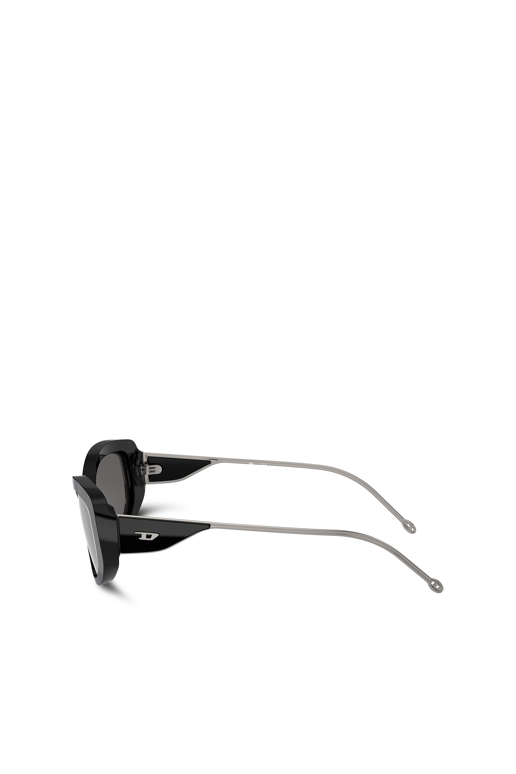 Diesel - 0DL2001 SIZE 54, Unisex's Cat-eye style sunglasses in Black/Flash mirror - 3
