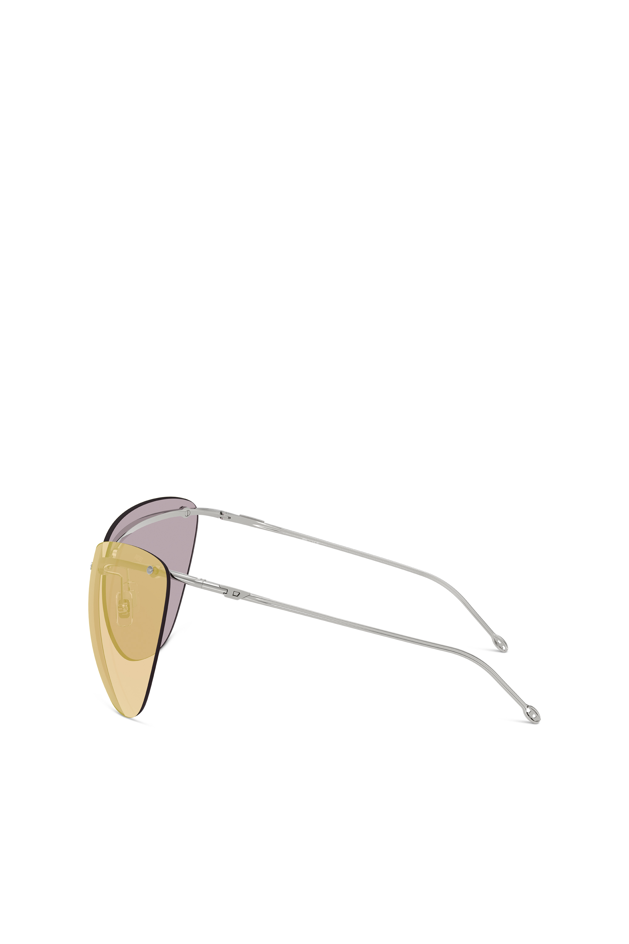 Diesel - 0DL1007, Unisex's Wraparound shape sunglasses in Light Brown - 3