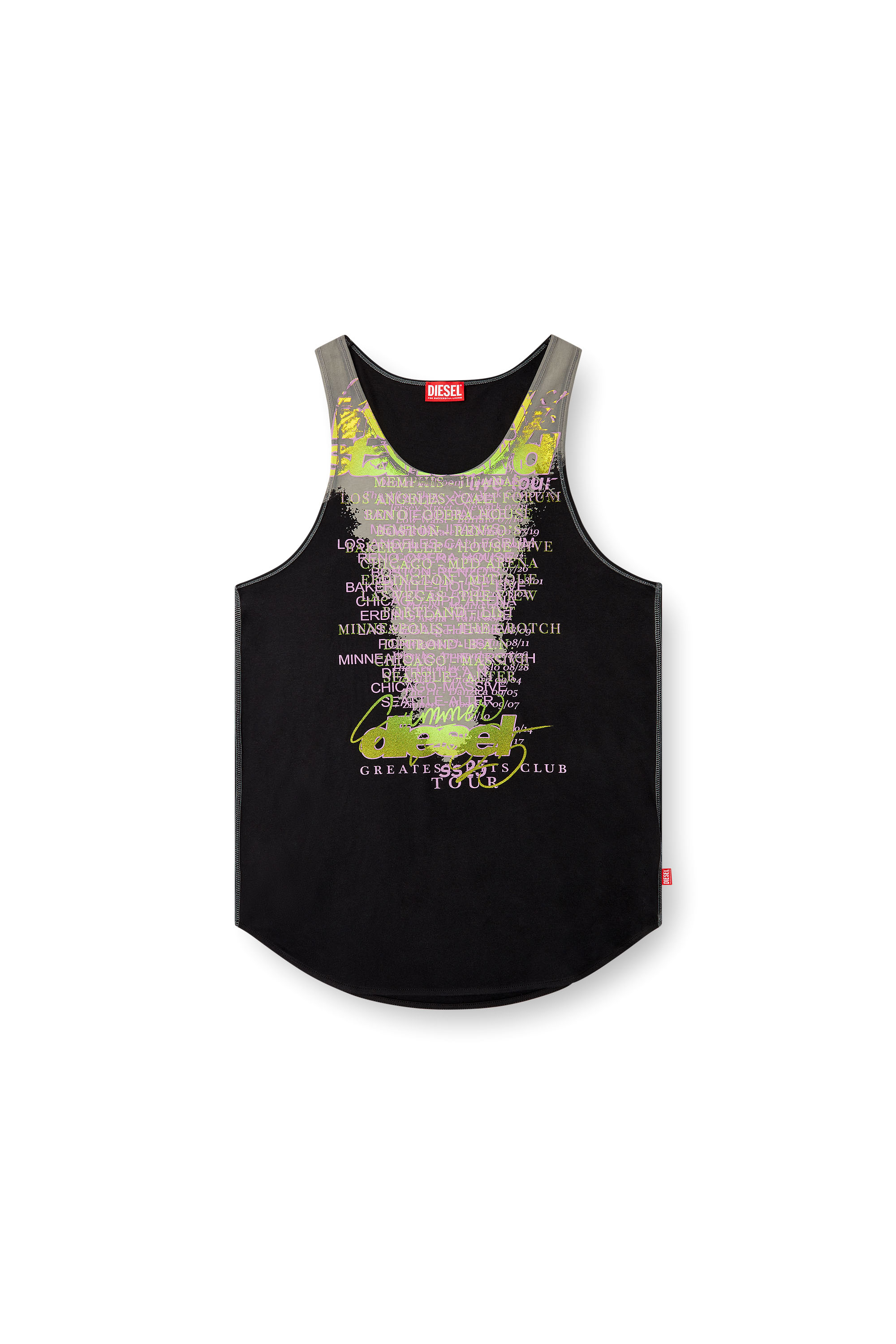 Diesel - T-SHAN, Unisex's Tank top with lyrics print in Black - 3