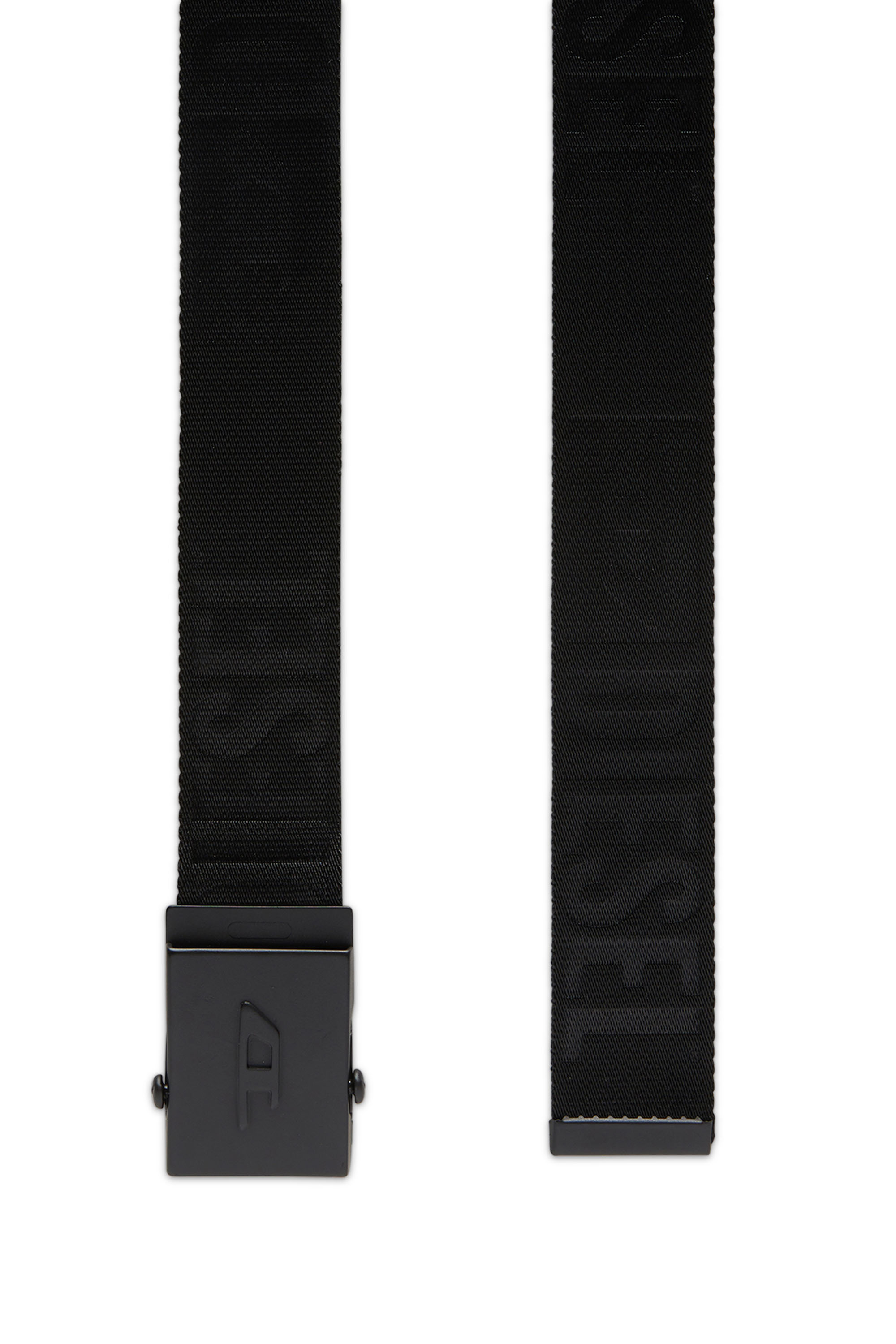 Diesel - B-DIESEL IND-TAPE, Man's Logo-debossed tape belt in Black - 2