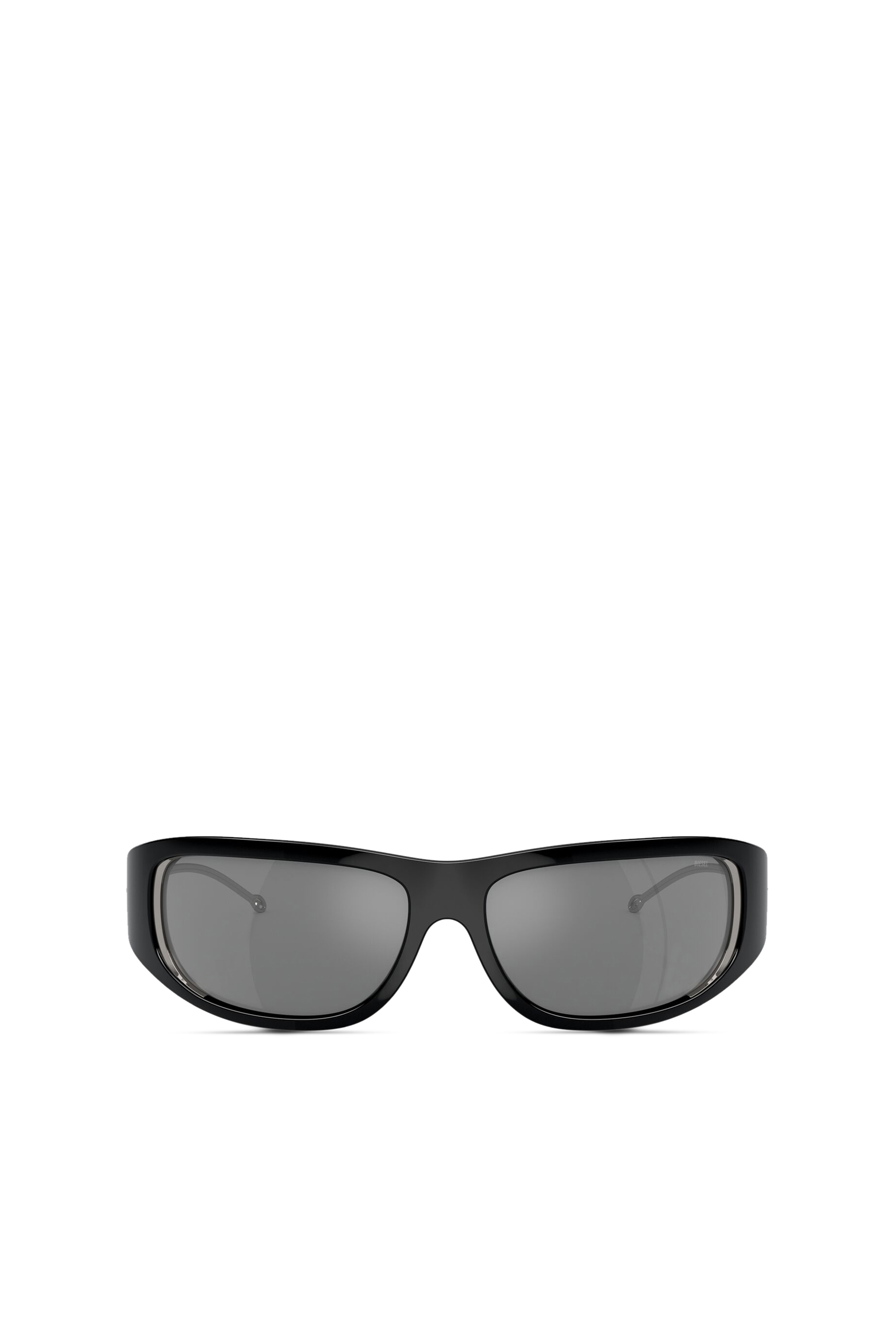 Diesel - 0DL3001 SIZE 61, Unisex's Wraparound style sunglasses in Black/Flash mirror - 2
