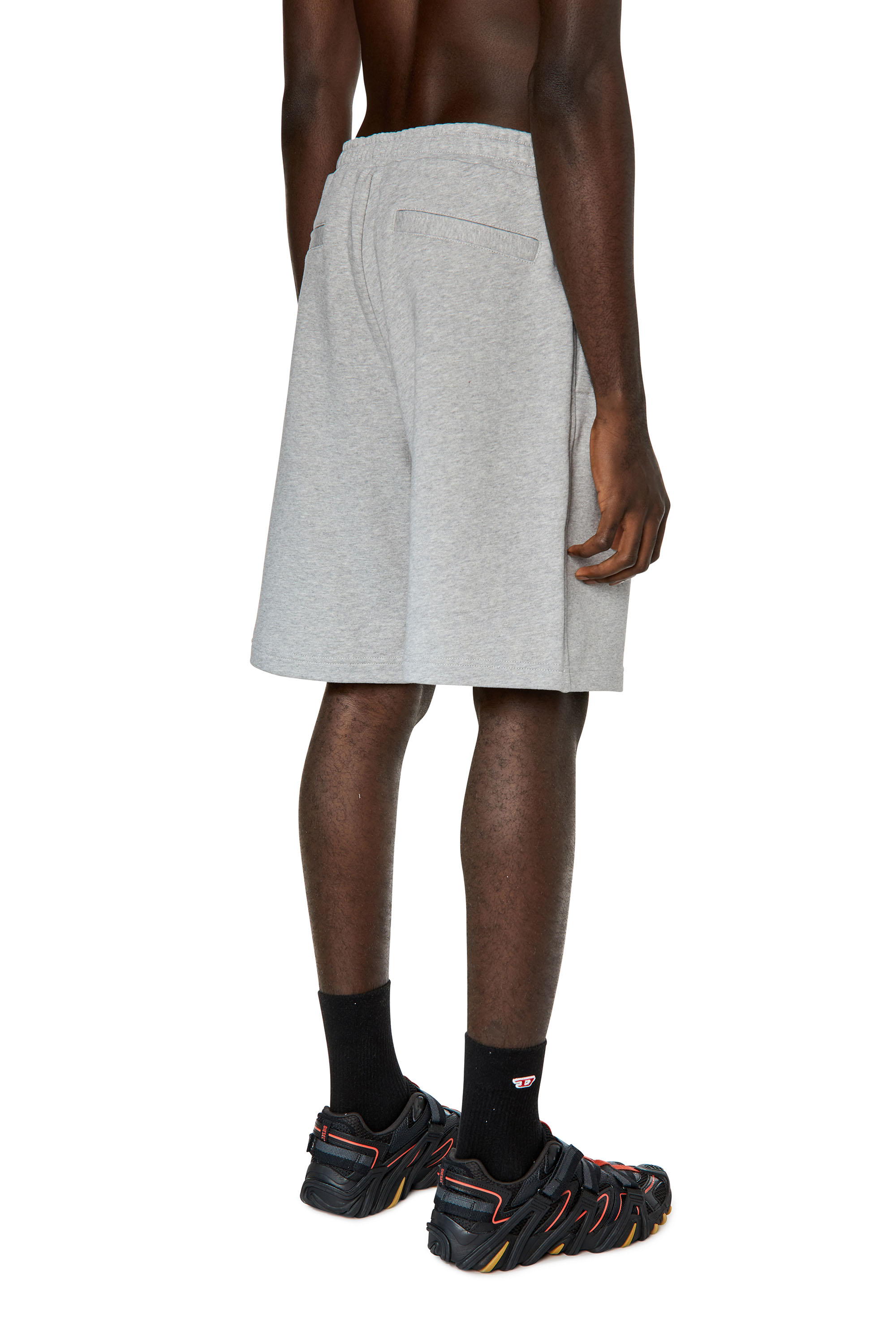 Diesel - P-CROWN-DIV, Man's Sweat shorts with embroidered logo in Grey - 4