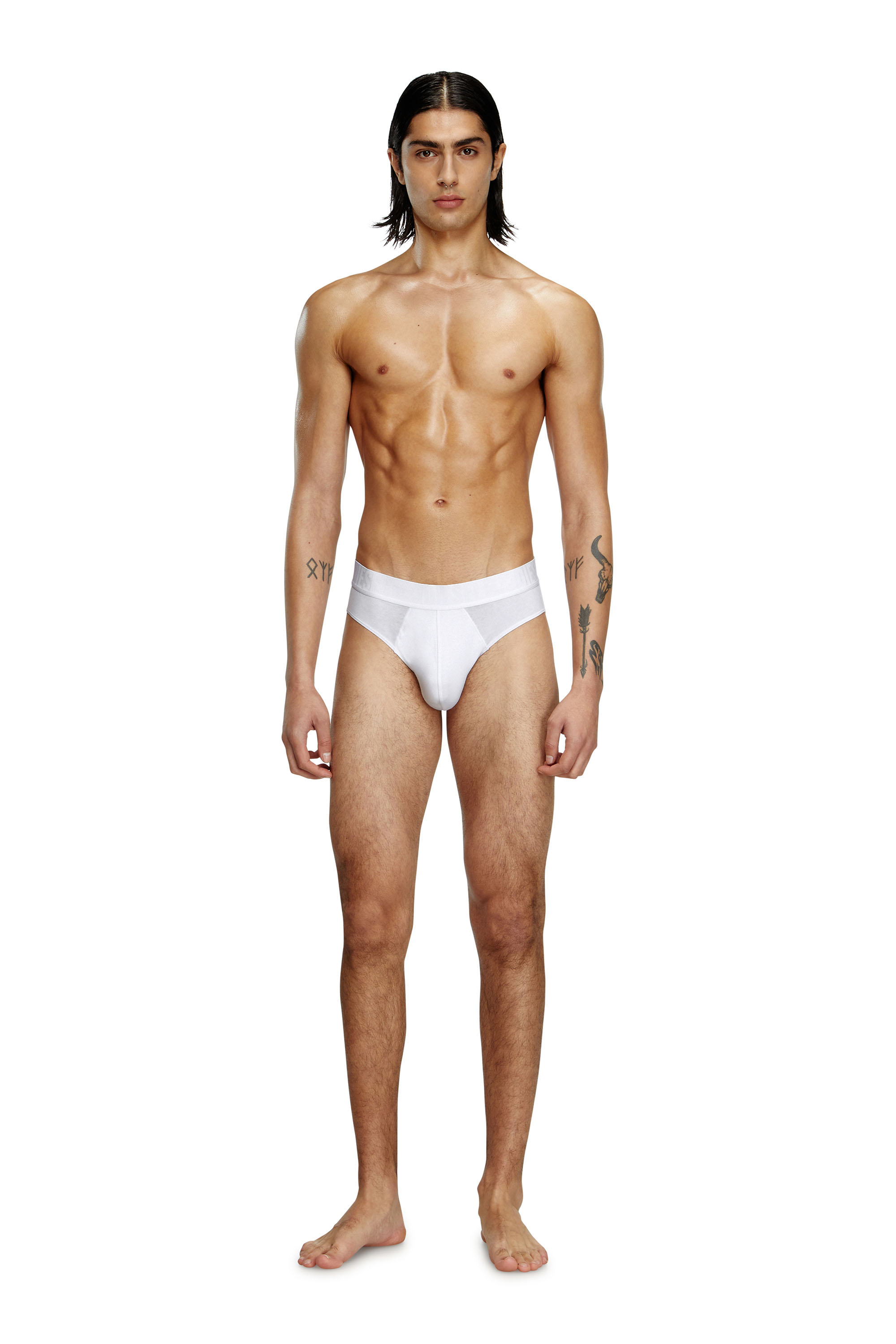 Diesel - ROY-D-MONO-3PACK, Man's Three-pack boxer briefs in White/Grey - 3