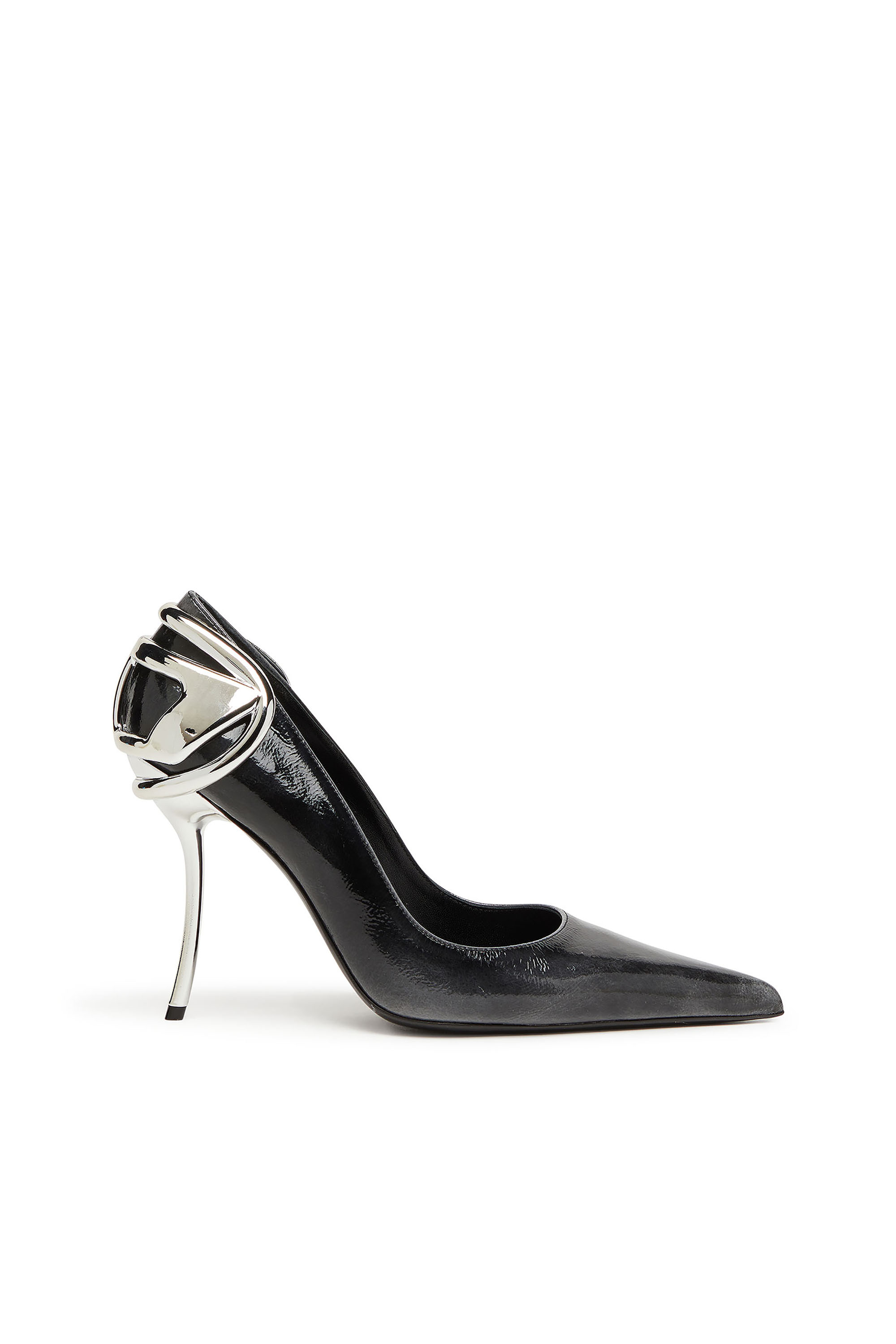Diesel - D-TEN&HALF P, Woman's D-Ten&Half-Pumps in patent pull-up leather in Black - 1