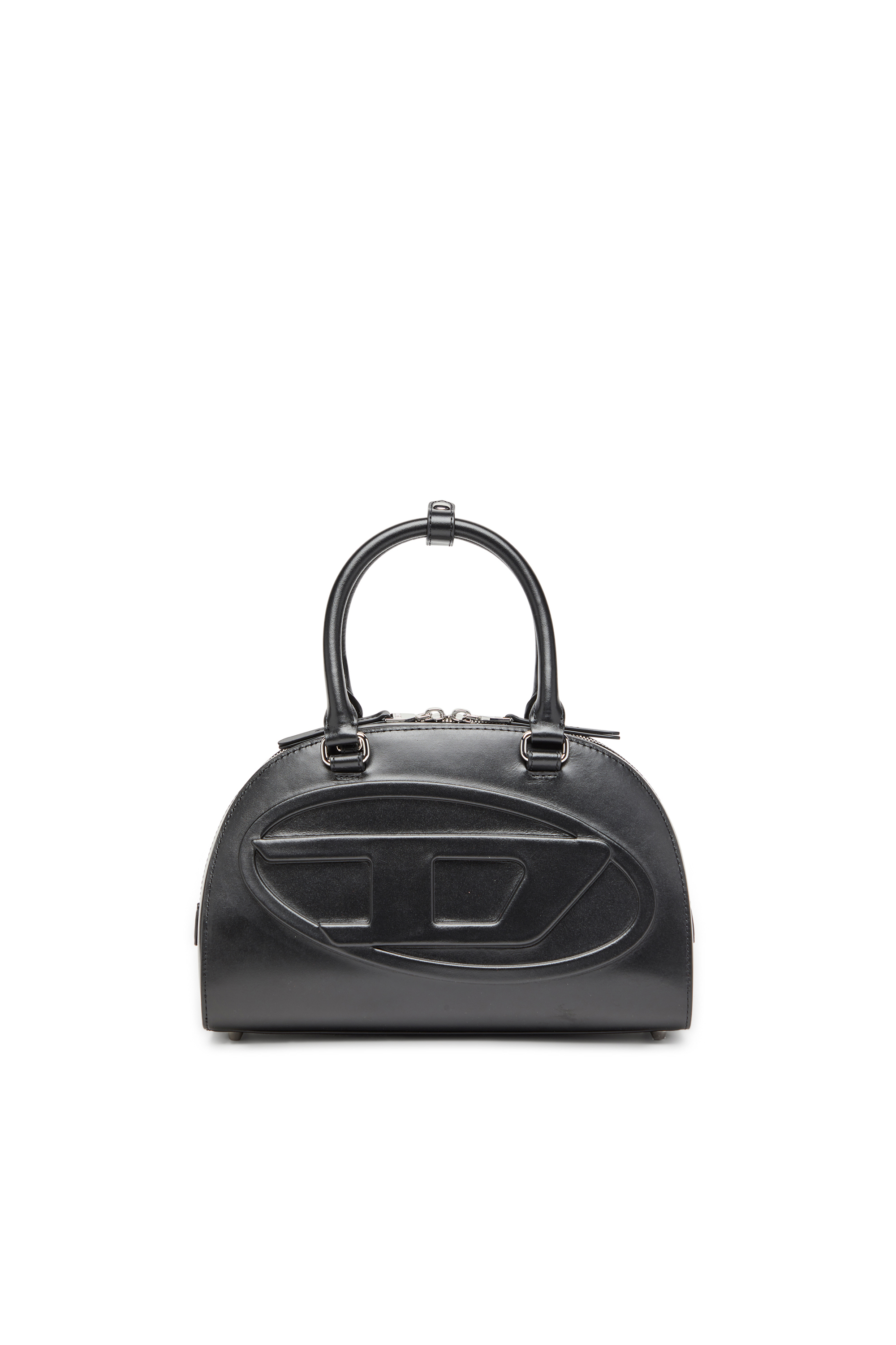 Diesel - 1DR DOME TOP HANDLE, Woman's 1DR Dome-Leather bowling bag in Black - 1