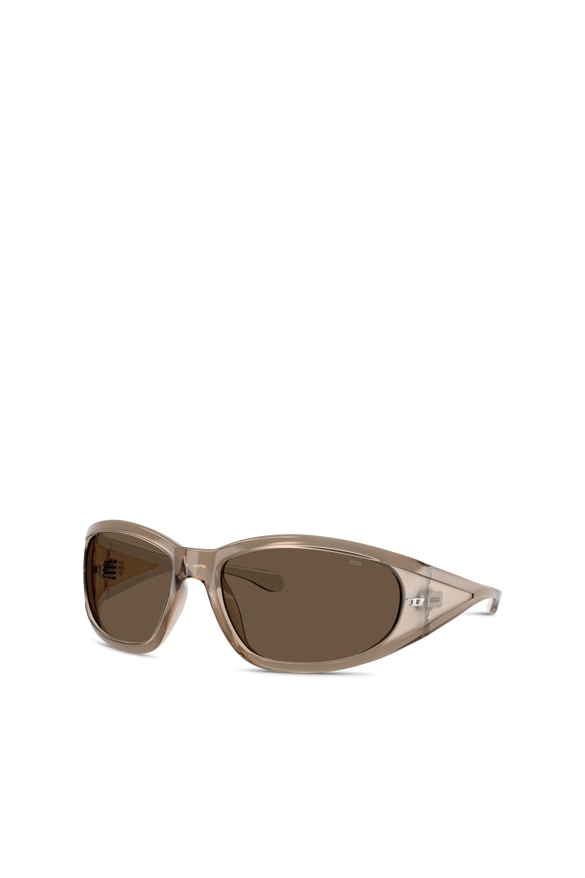 Diesel - 0DL3002, Unisex's Rectangular sunglasses in acetate in Brown - 1