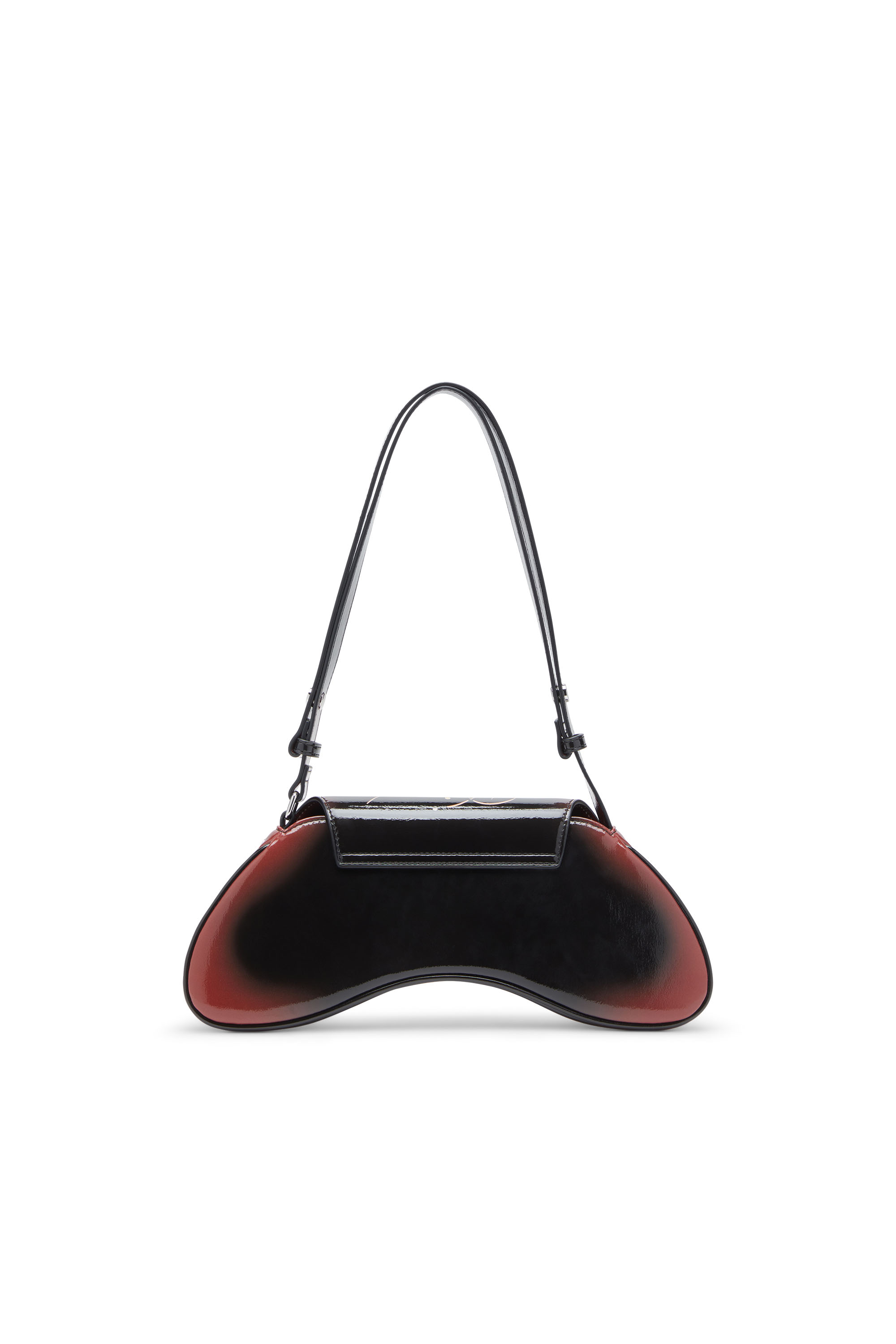 Diesel - PLAY CROSSBODY, Woman's Play-Shoulder bag in printed glossy PU in Black/Brown - 2