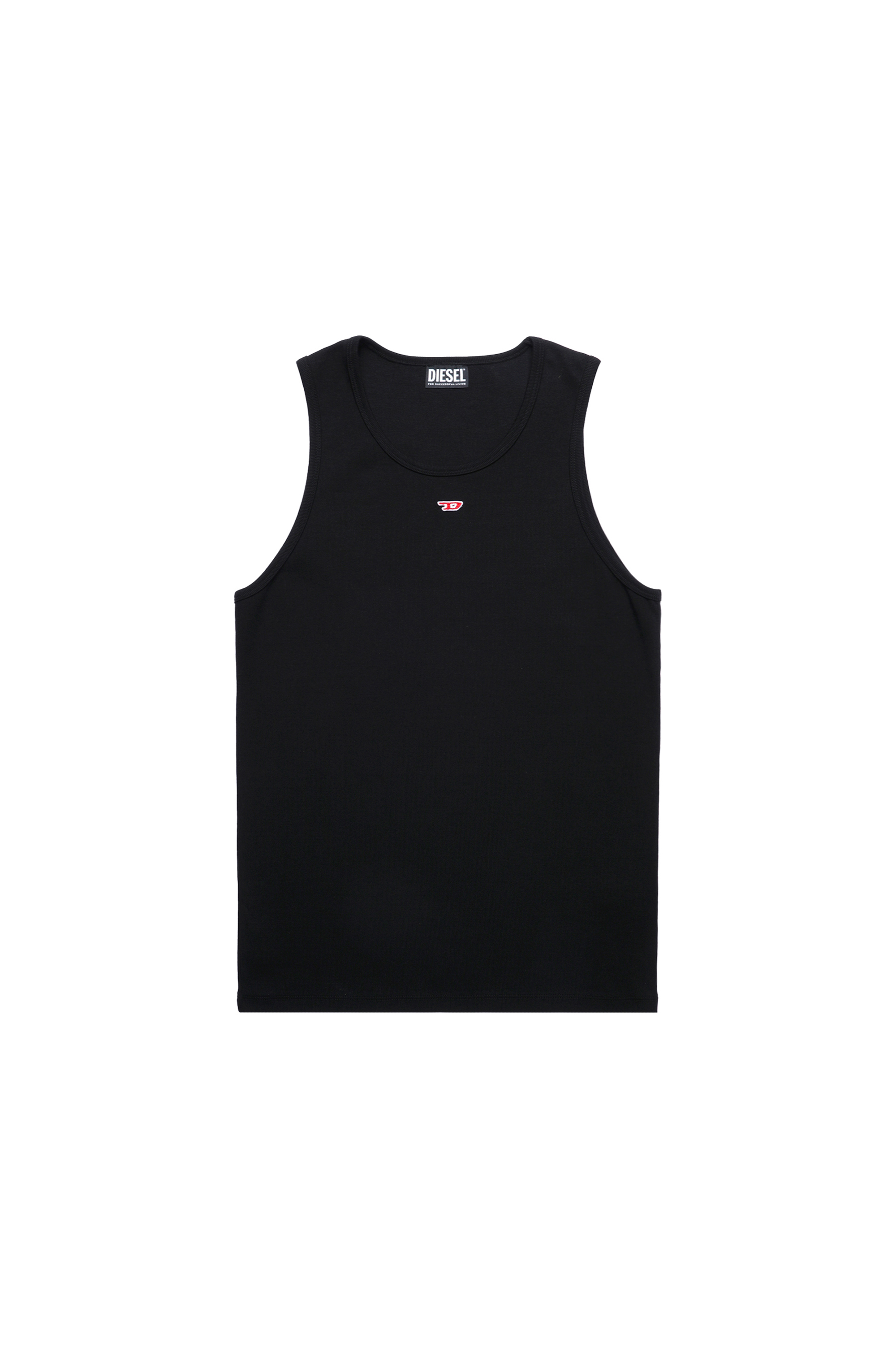 Diesel - T-LIFTY-D, Man's Tank top with mini D logo patch in Black - 3