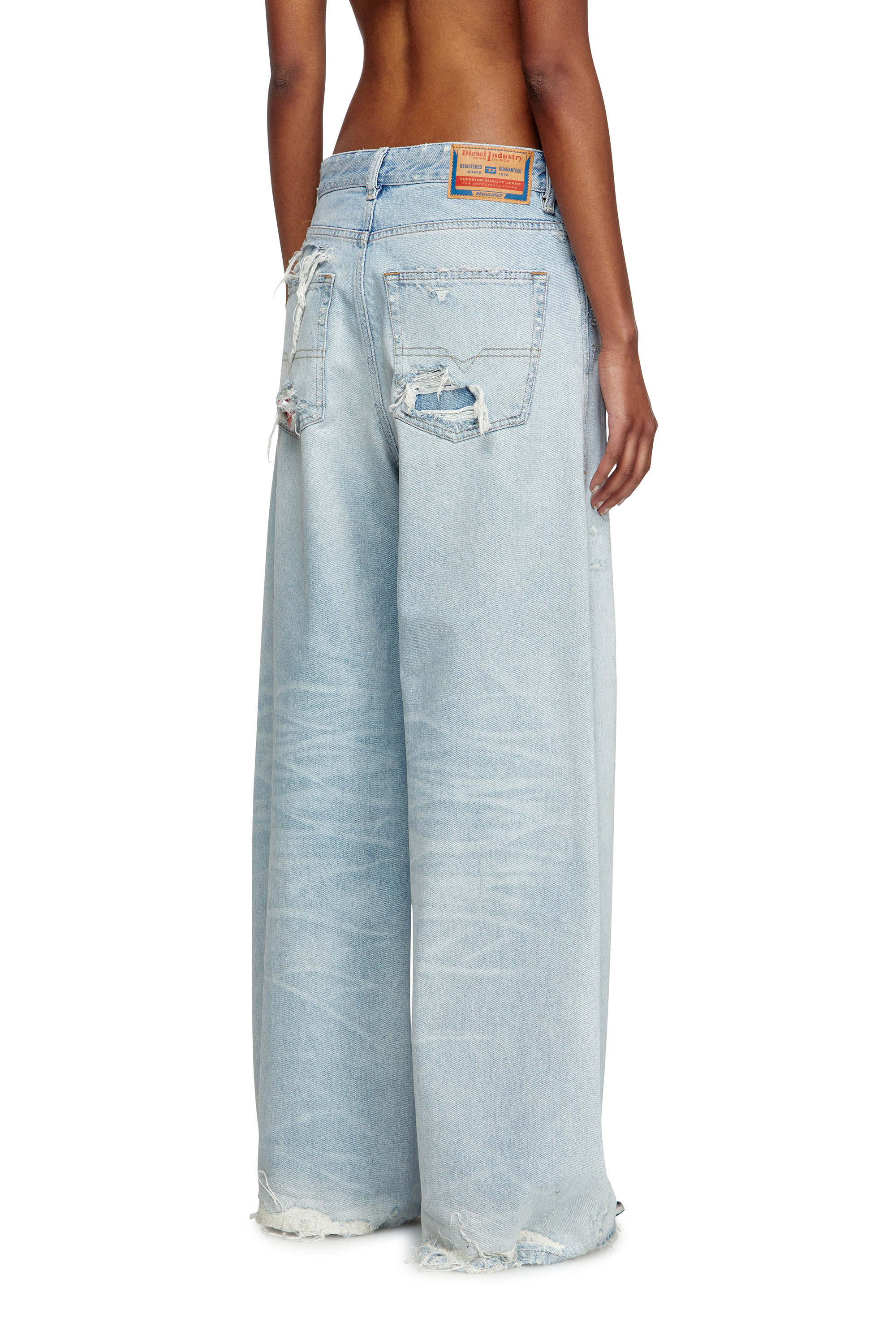 Diesel - Woman's Relaxed Jeans 1996 D-Sire 09M53, Light Blue - 4