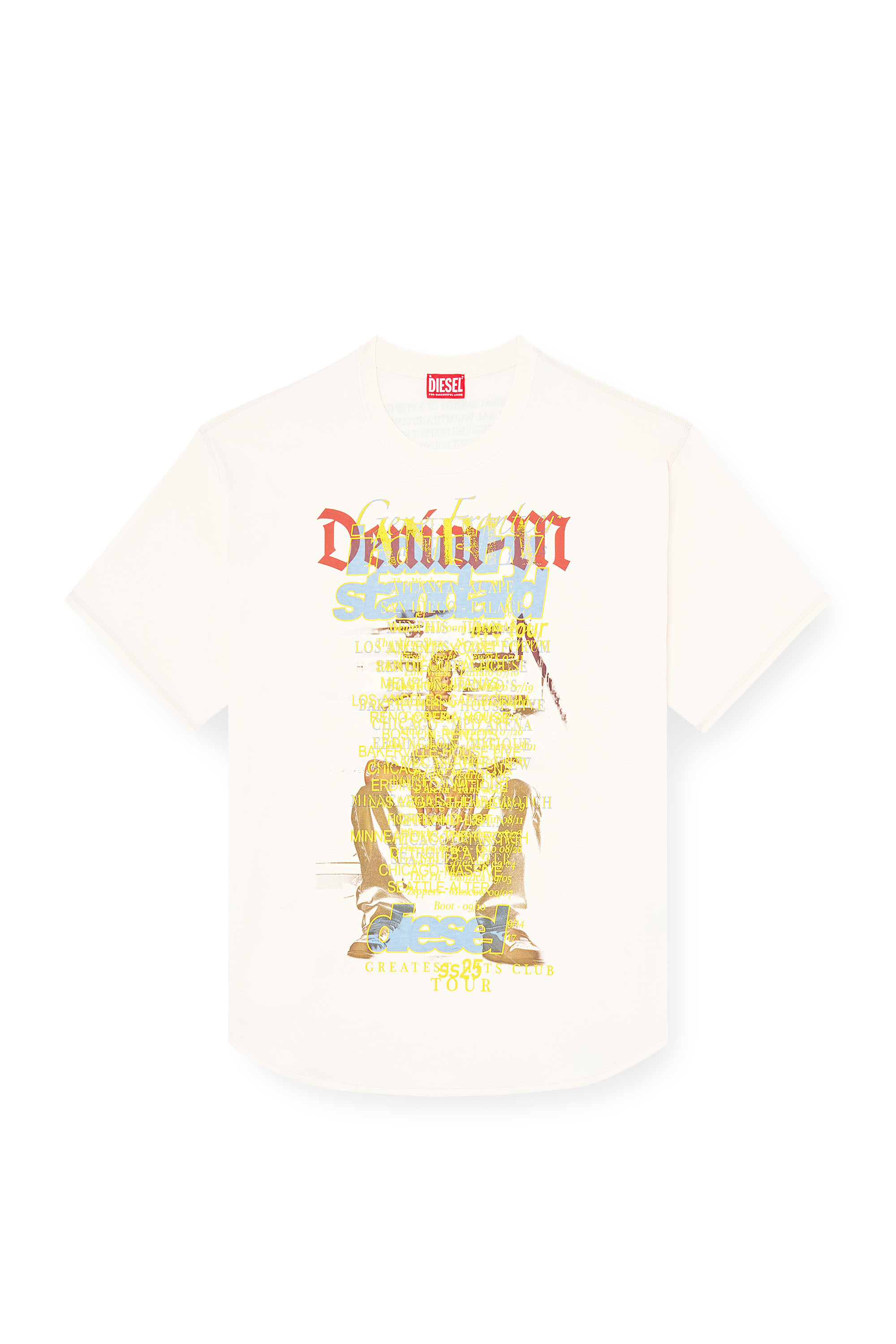 Diesel - T-BIX-AA, Unisex's T-shirt with lyrics print in White - 3