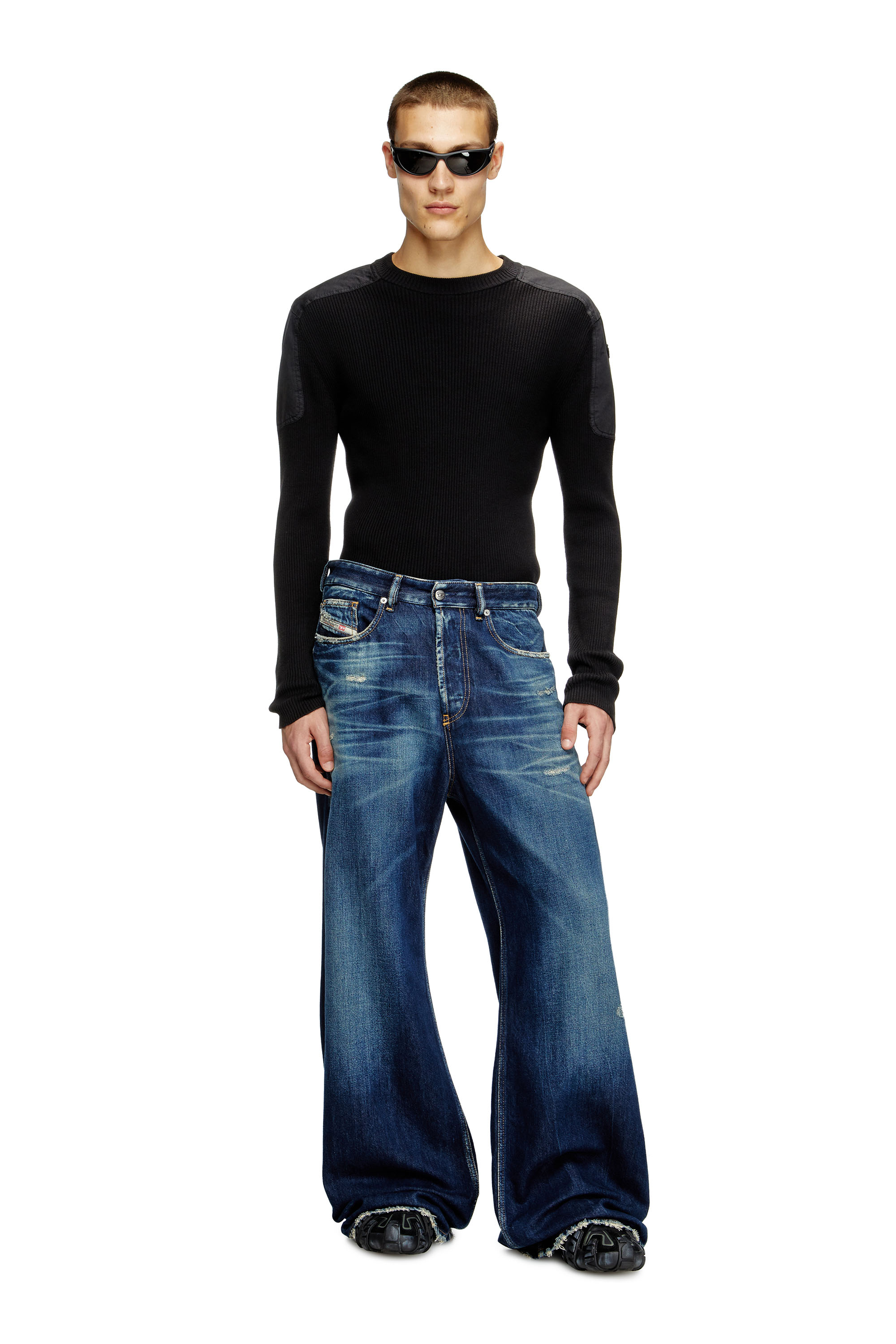 Diesel - Man's Relaxed Jeans D-Rise 09M06, Dark Blue - 2
