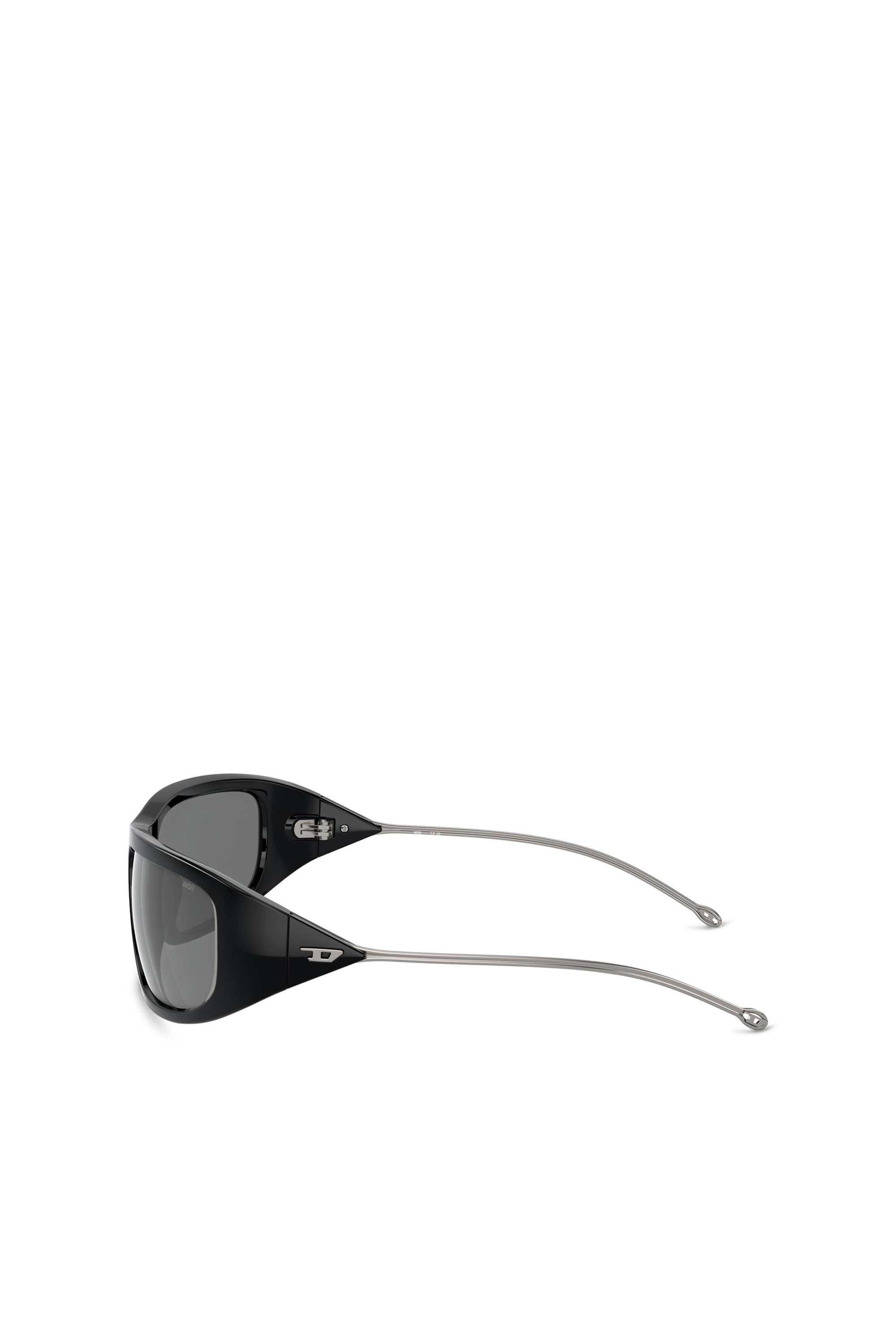 Diesel - 0DL3001 SIZE 61, Unisex's Wraparound style sunglasses in Black/Flash mirror - 3