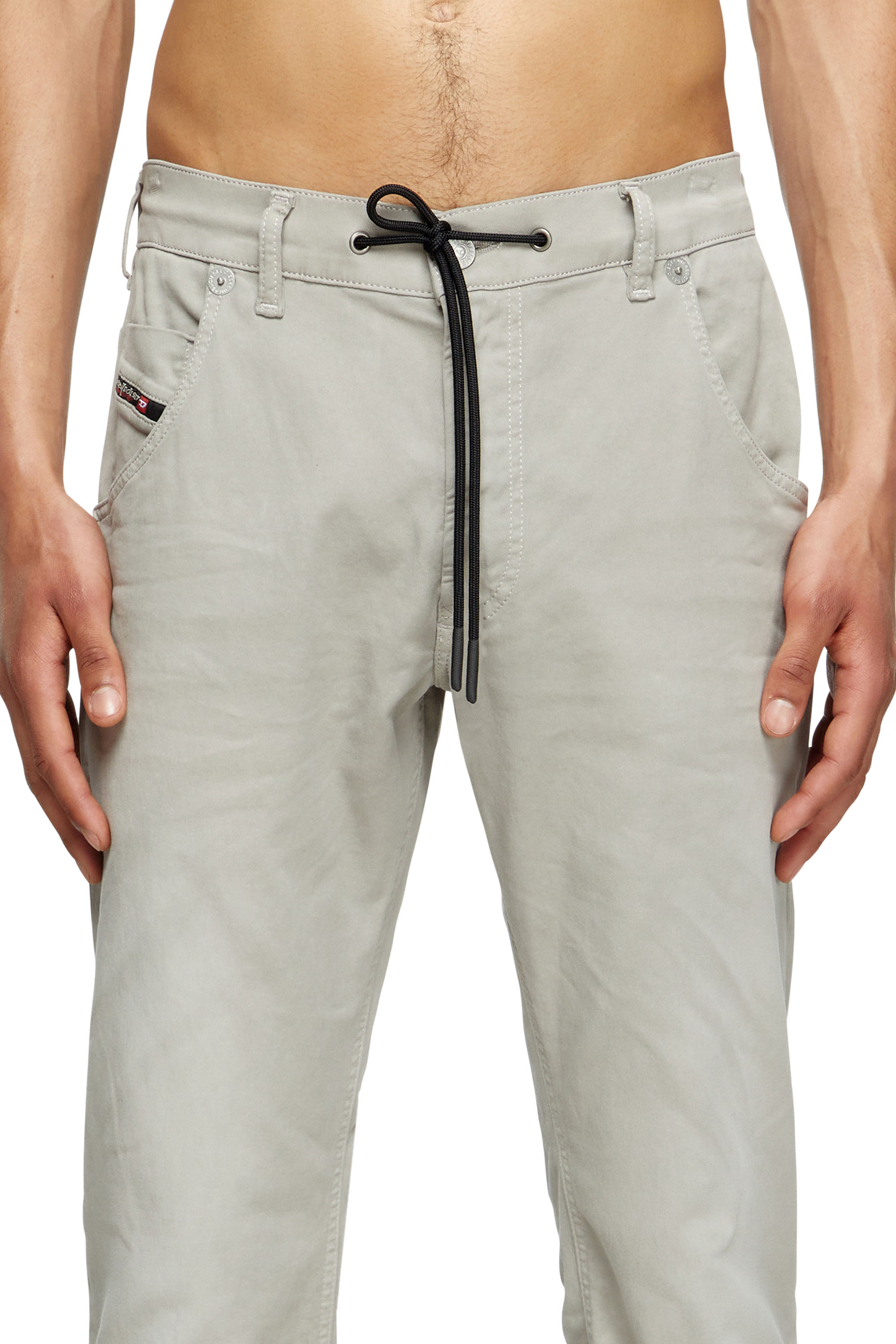 Diesel - Man's Regular 2030 D-Krooley Joggjeans® 0670M, Light Grey - 5