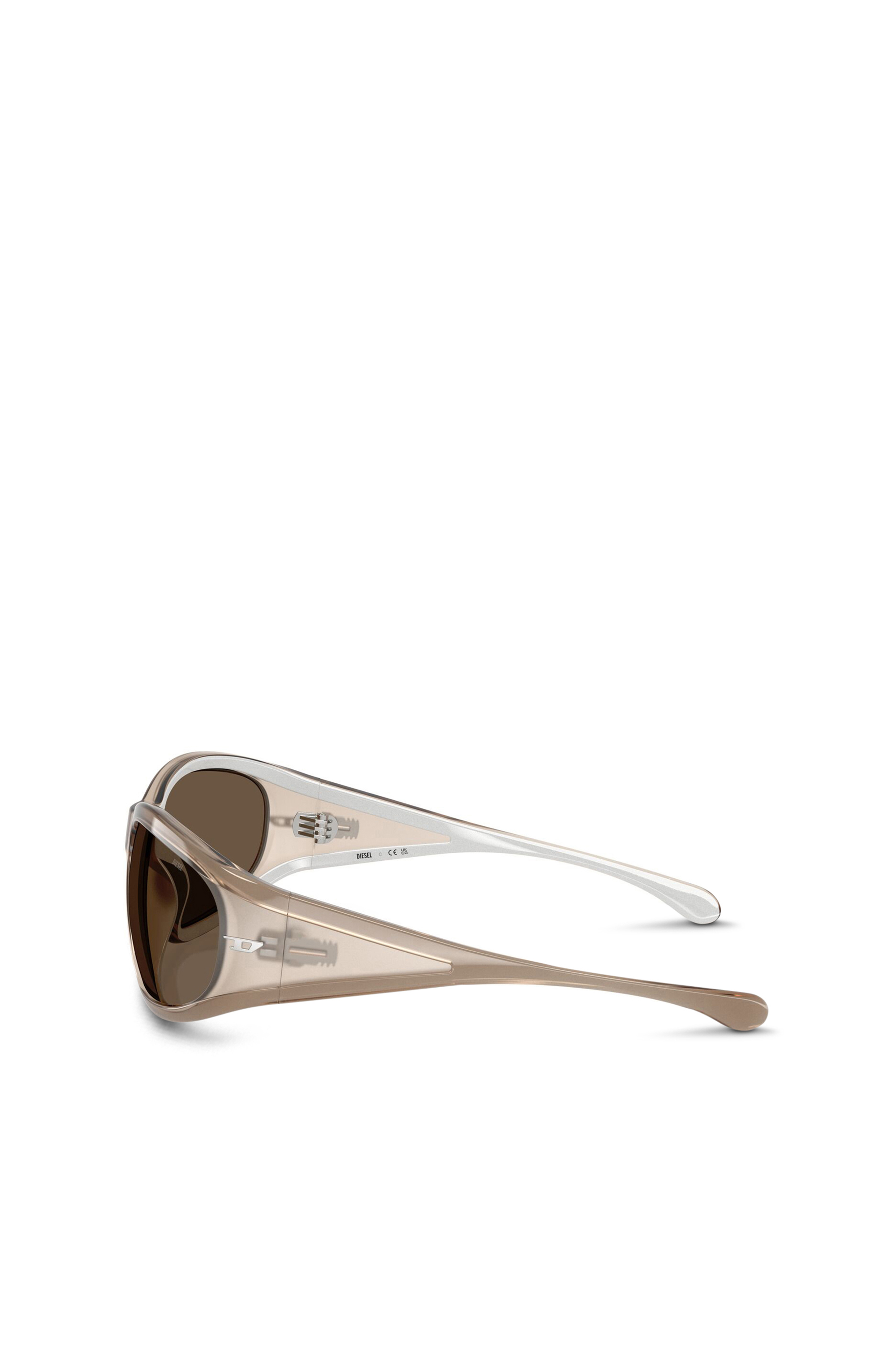 Diesel - 0DL3002, Unisex's Rectangular sunglasses in acetate in Brown - 3