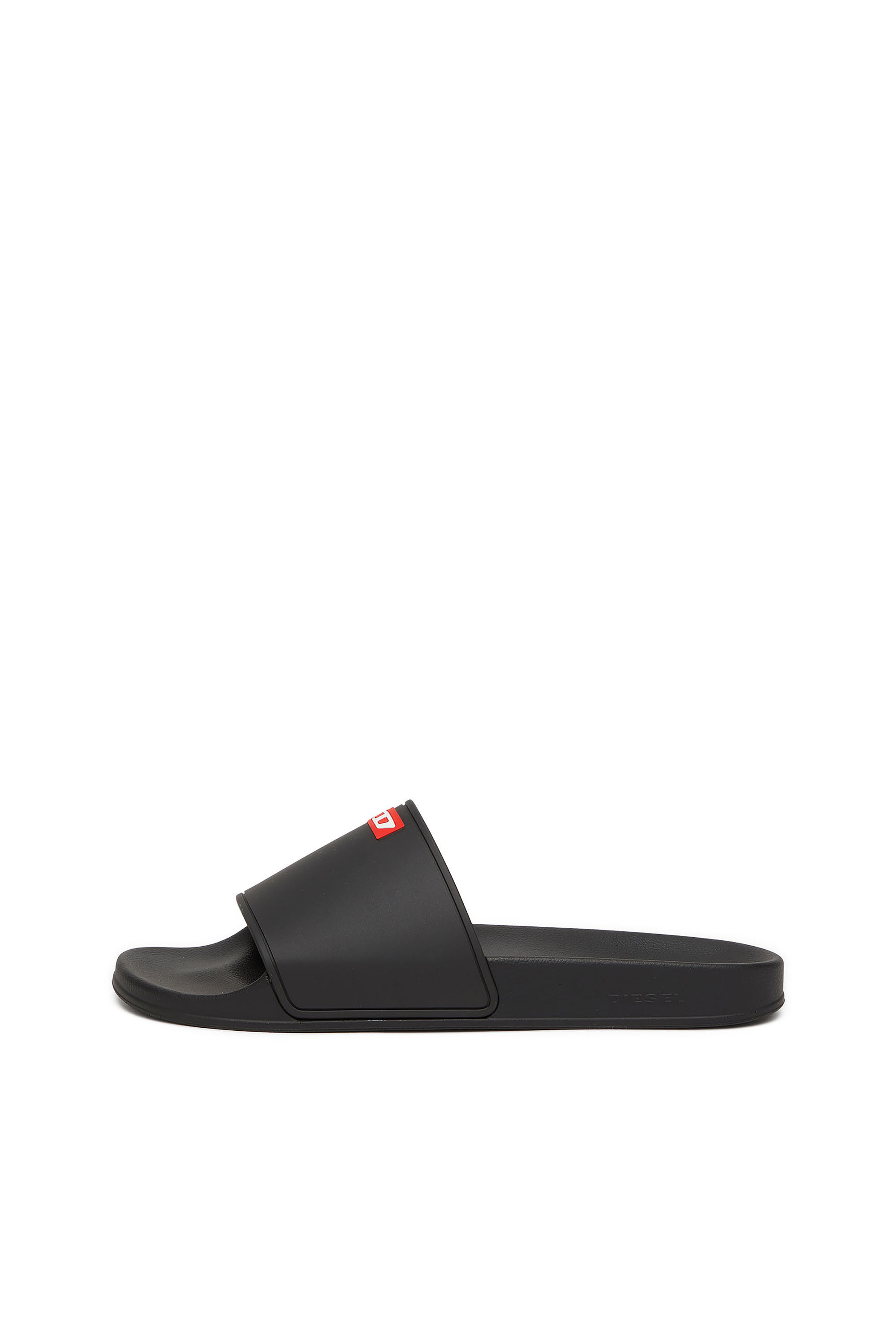 Diesel - SA-SWIM, Man's Rubber pool slides with D logo in Black - 7