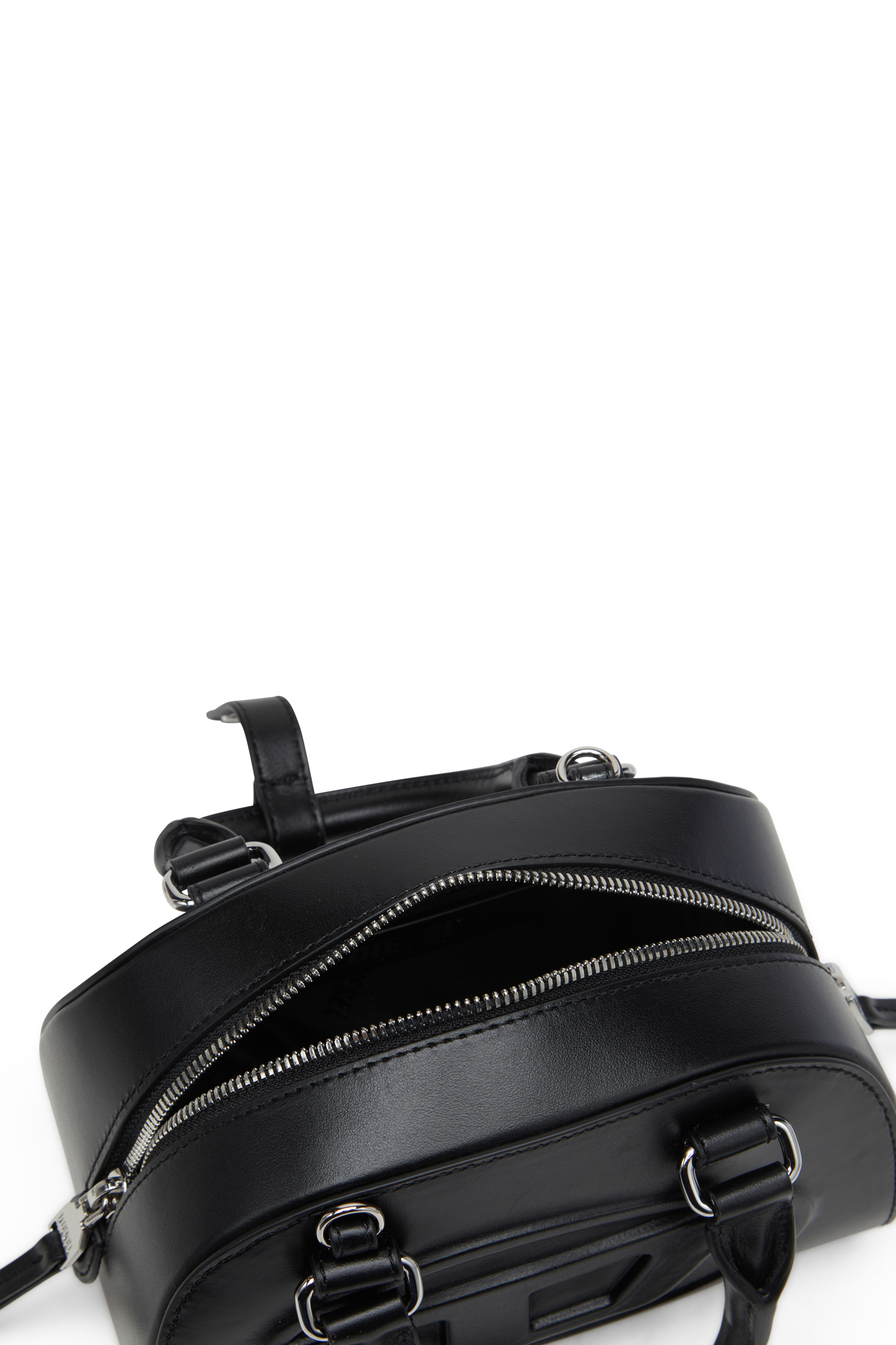 Diesel - 1DR DOME CROSSBODY, Woman's 1DR Dome-Leather mini bowling bag in Black - 4