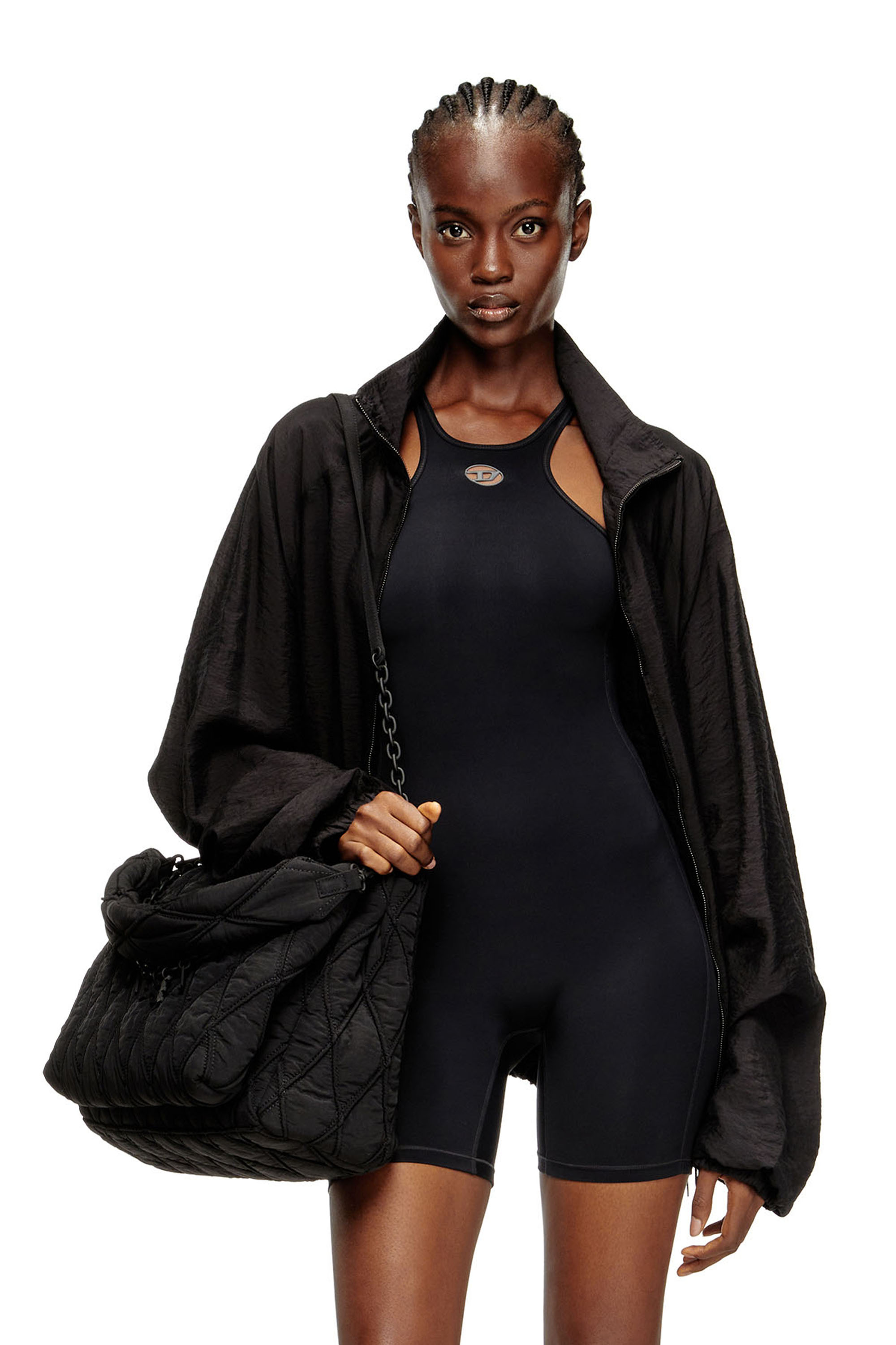Diesel - NYDIA-UTLT, Woman's Racer back playsuit in Black - 4