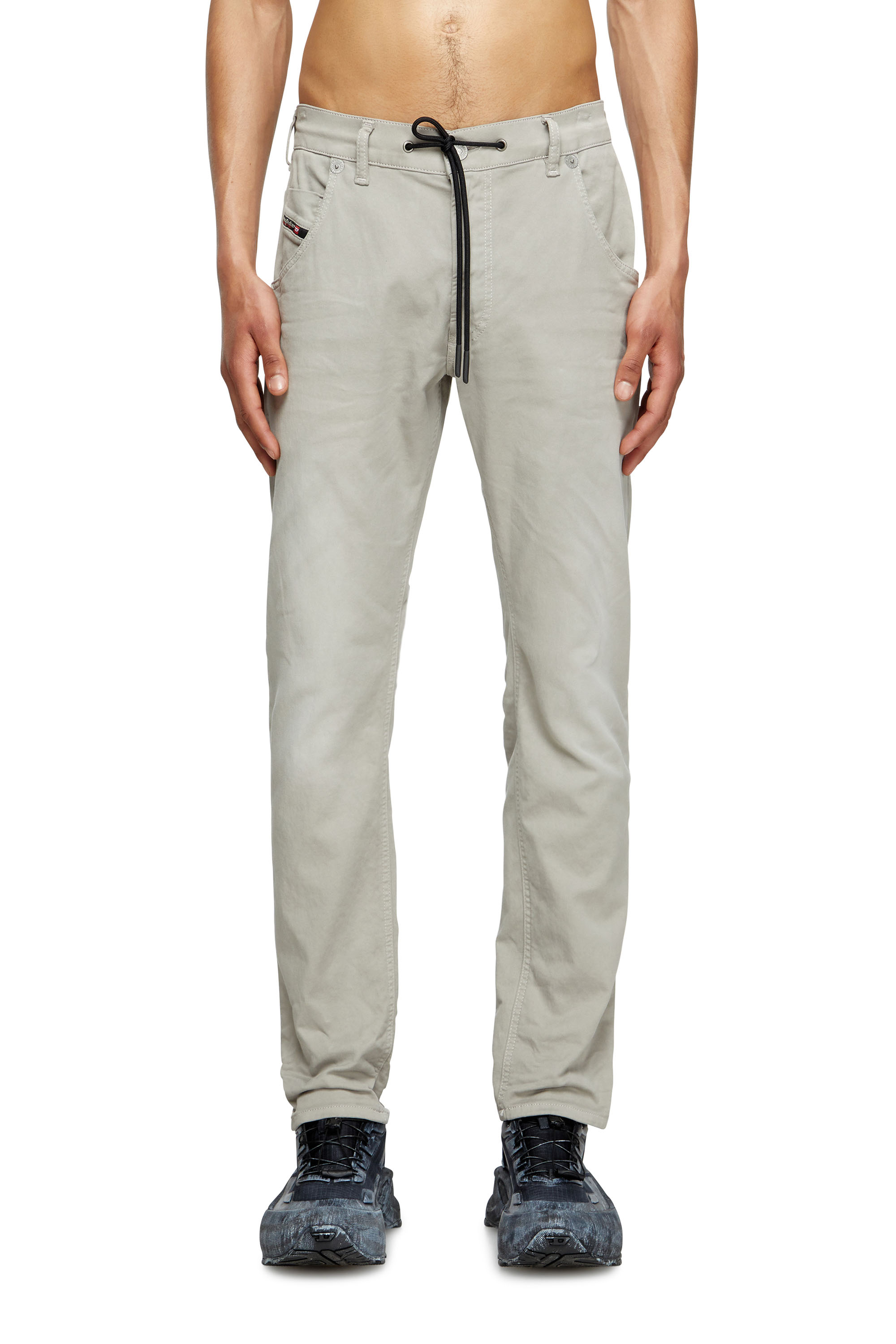 Diesel - Man's Regular 2030 D-Krooley Joggjeans® 0670M, Light Grey - 1