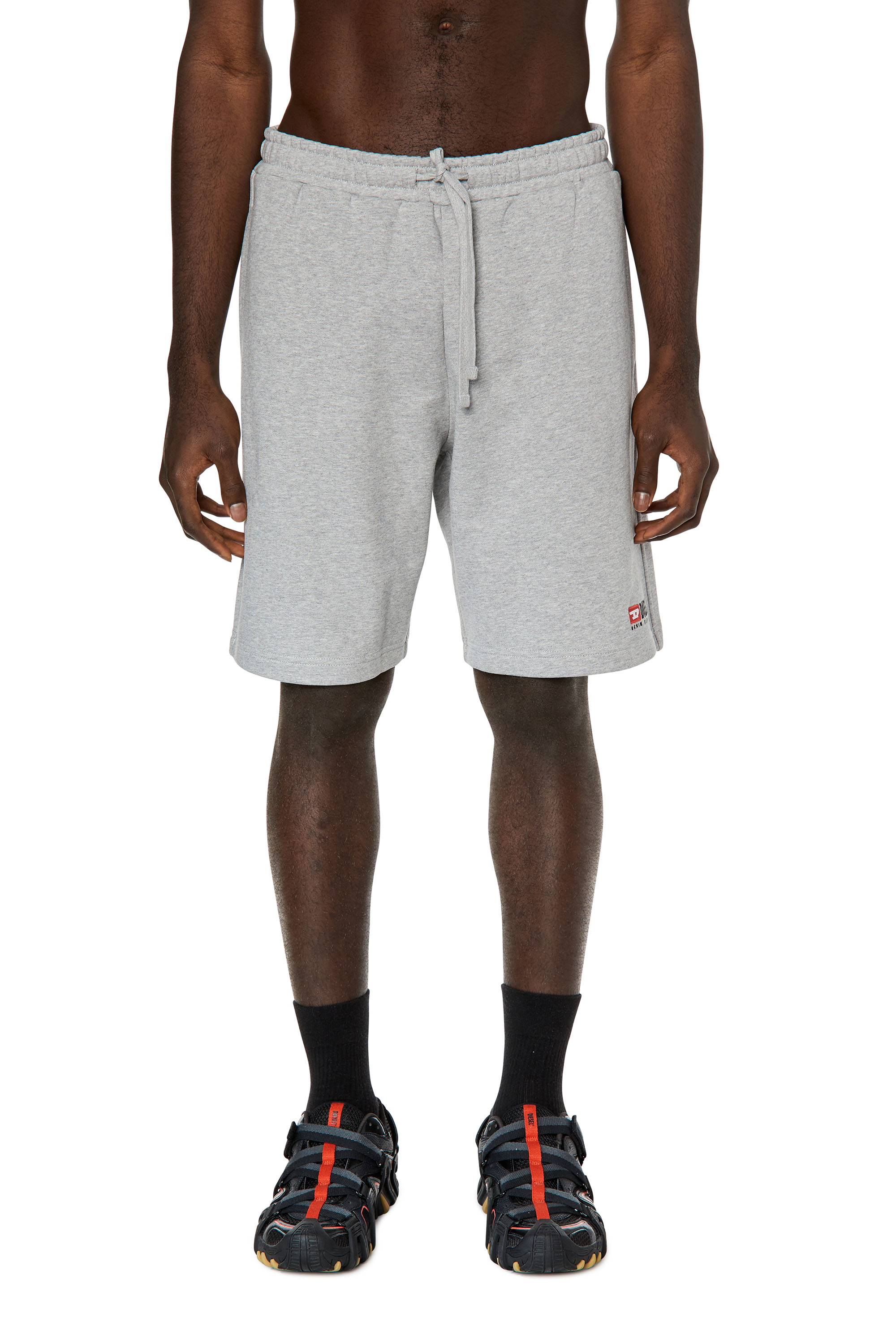 Diesel - P-CROWN-DIV, Man's Sweat shorts with embroidered logo in Grey - 1