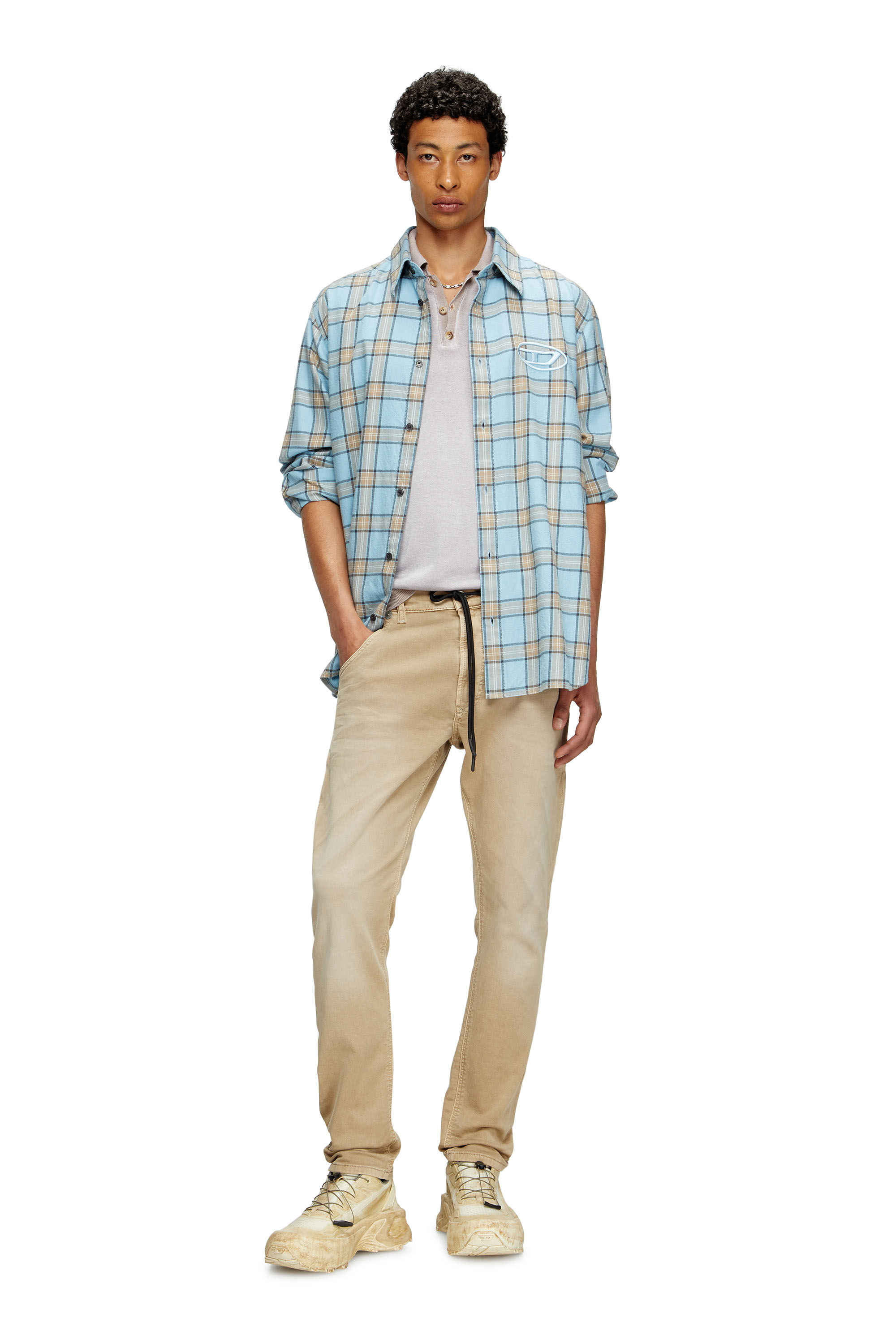 Diesel - Man's Regular 2030 D-Krooley Joggjeans® 0670M, Beige - 2