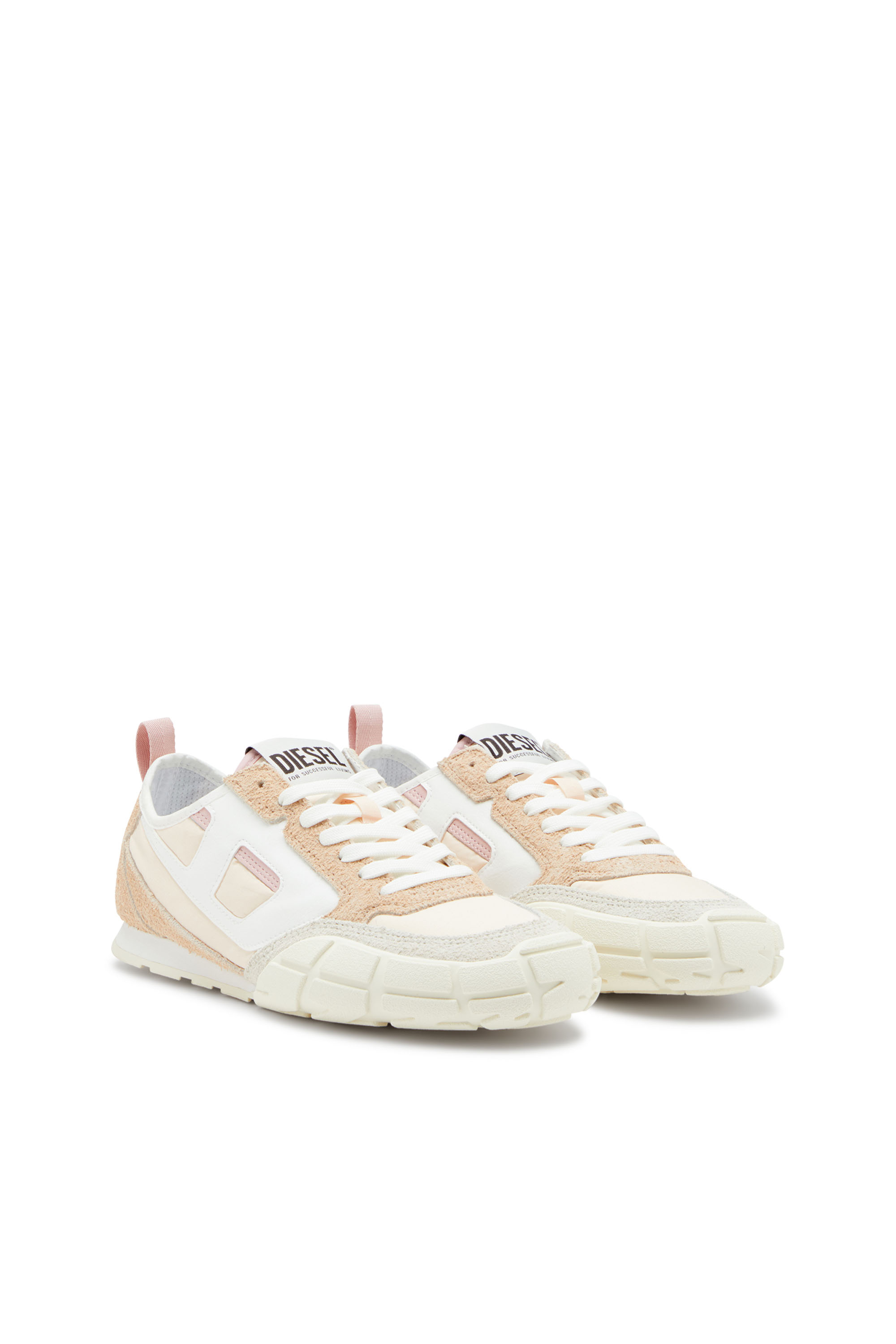 Diesel - S-PAGODHA LOW W, Woman's S-Pagodha-Sneakers in leather, suede and ripstop in Beige - 2
