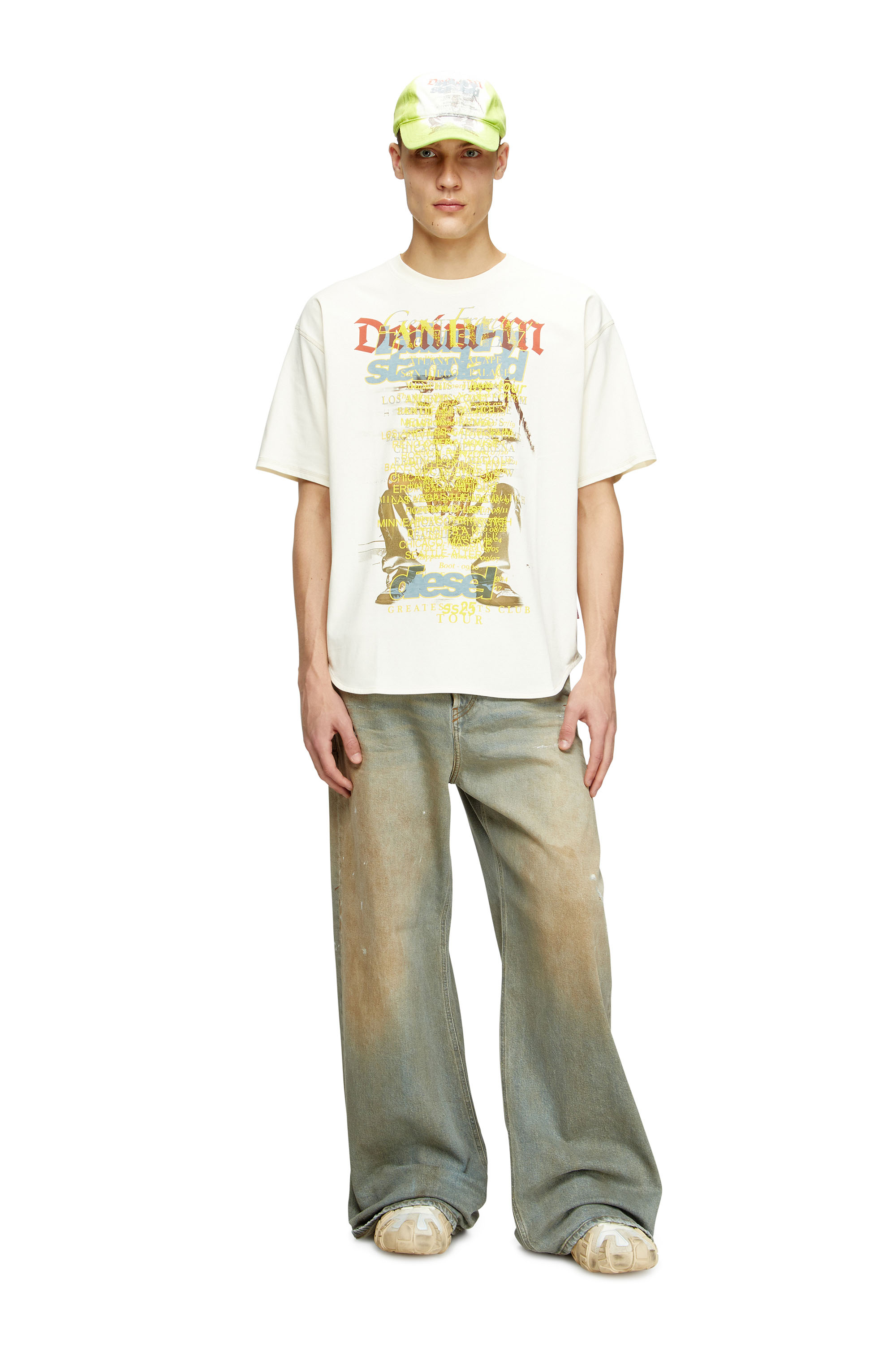Diesel - T-BIX-AA, Unisex's T-shirt with lyrics print in White - 2