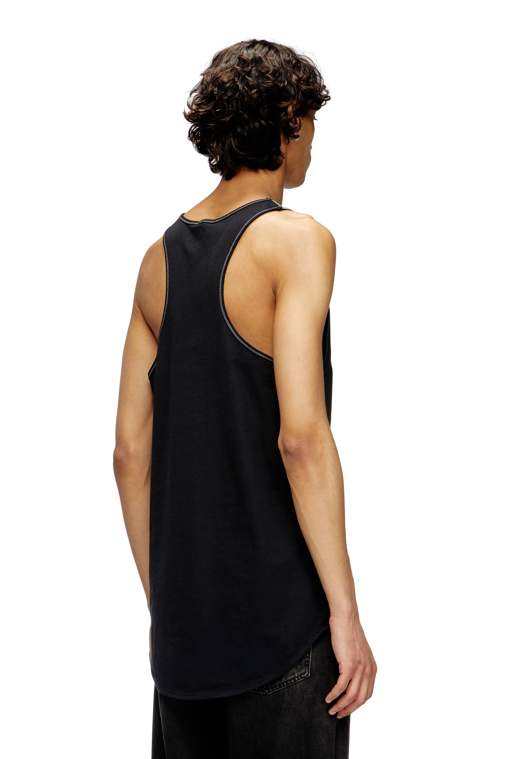 Diesel - T-SHAN, Unisex's Tank top with lyrics print in Black - 4