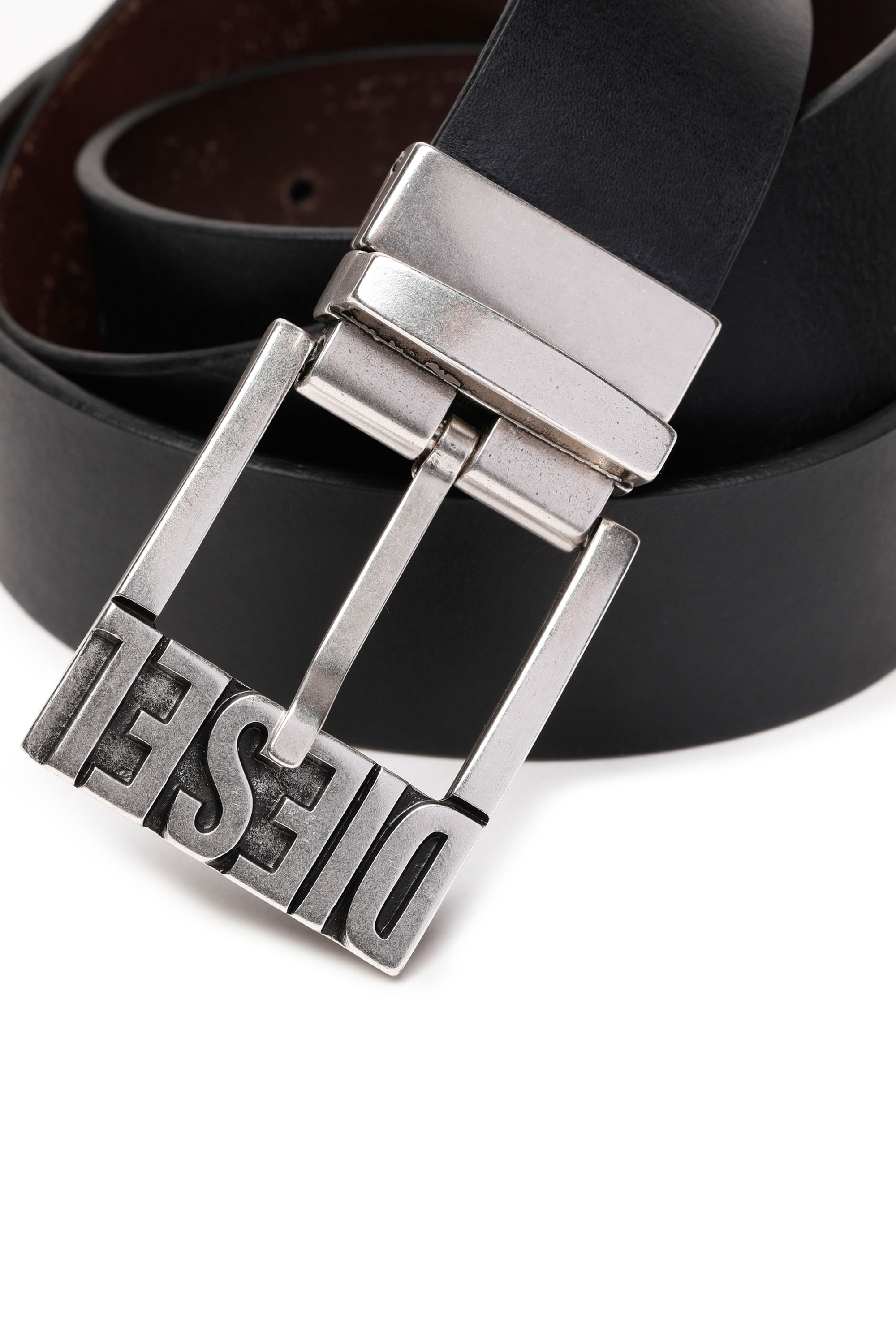 Diesel - B-SHIFT II, Man's Reversible leather belt in Black/Brown - 3