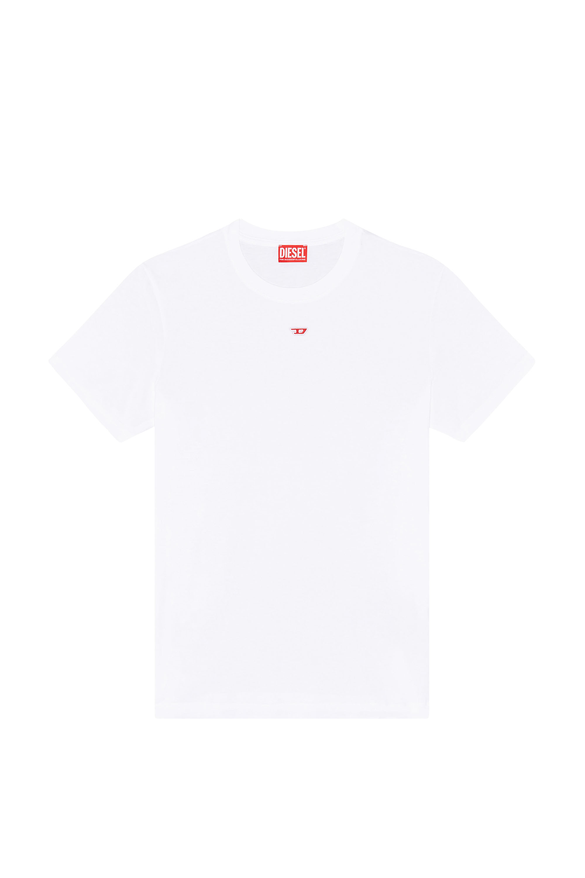 Diesel - T-DIEGOR-D, Man's T-shirt with D patch in White - 3
