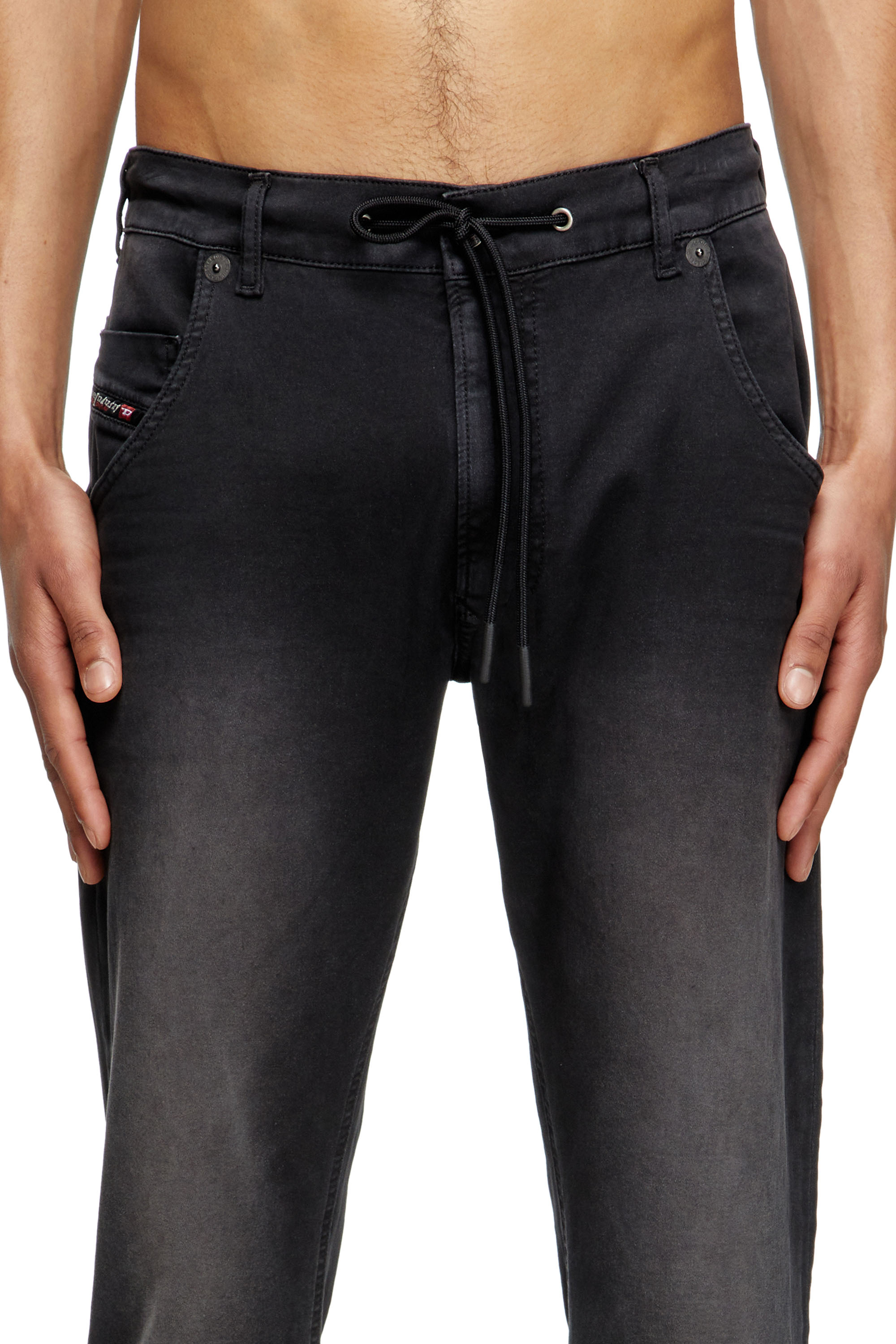 Diesel - Man's Regular 2030 D-Krooley Joggjeans® 0670M, Black/Dark grey - 5