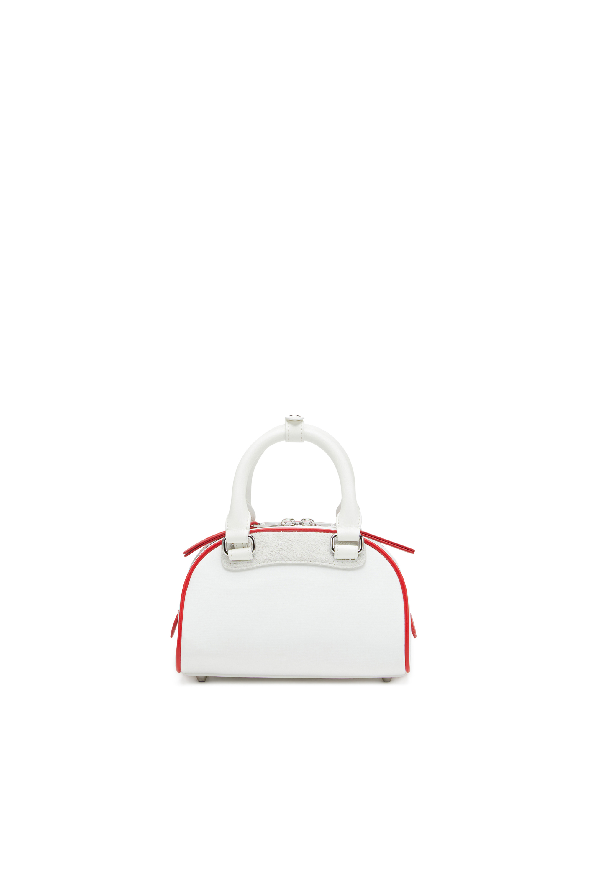 Diesel - 1DR DOME CROSSBODY, Woman's 1DR Dome-Colour-block mini bowling bag in White - 3