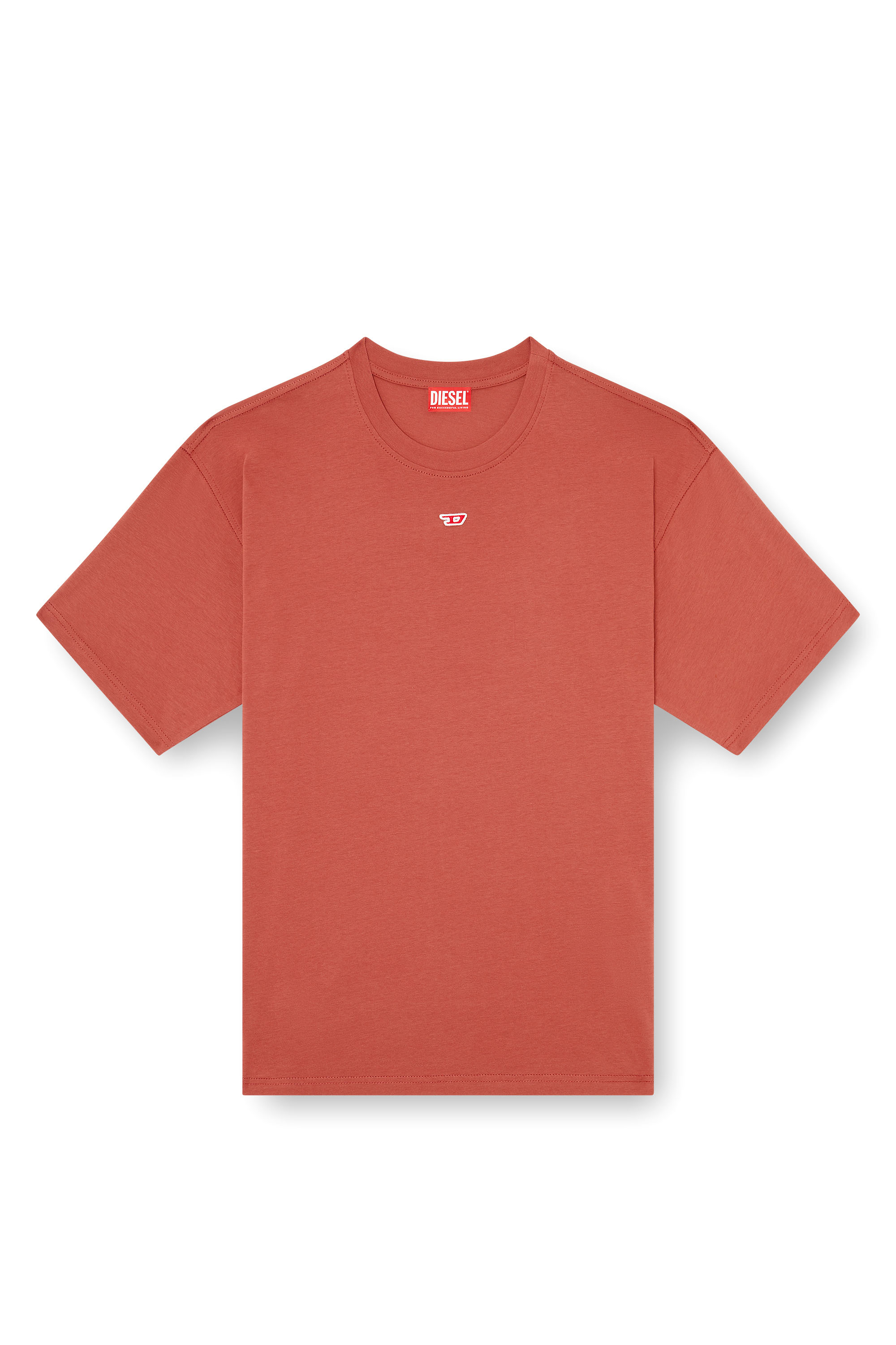 Diesel - T-BOXT-D, Unisex's T-shirt with embroidered D patch in Red - 3